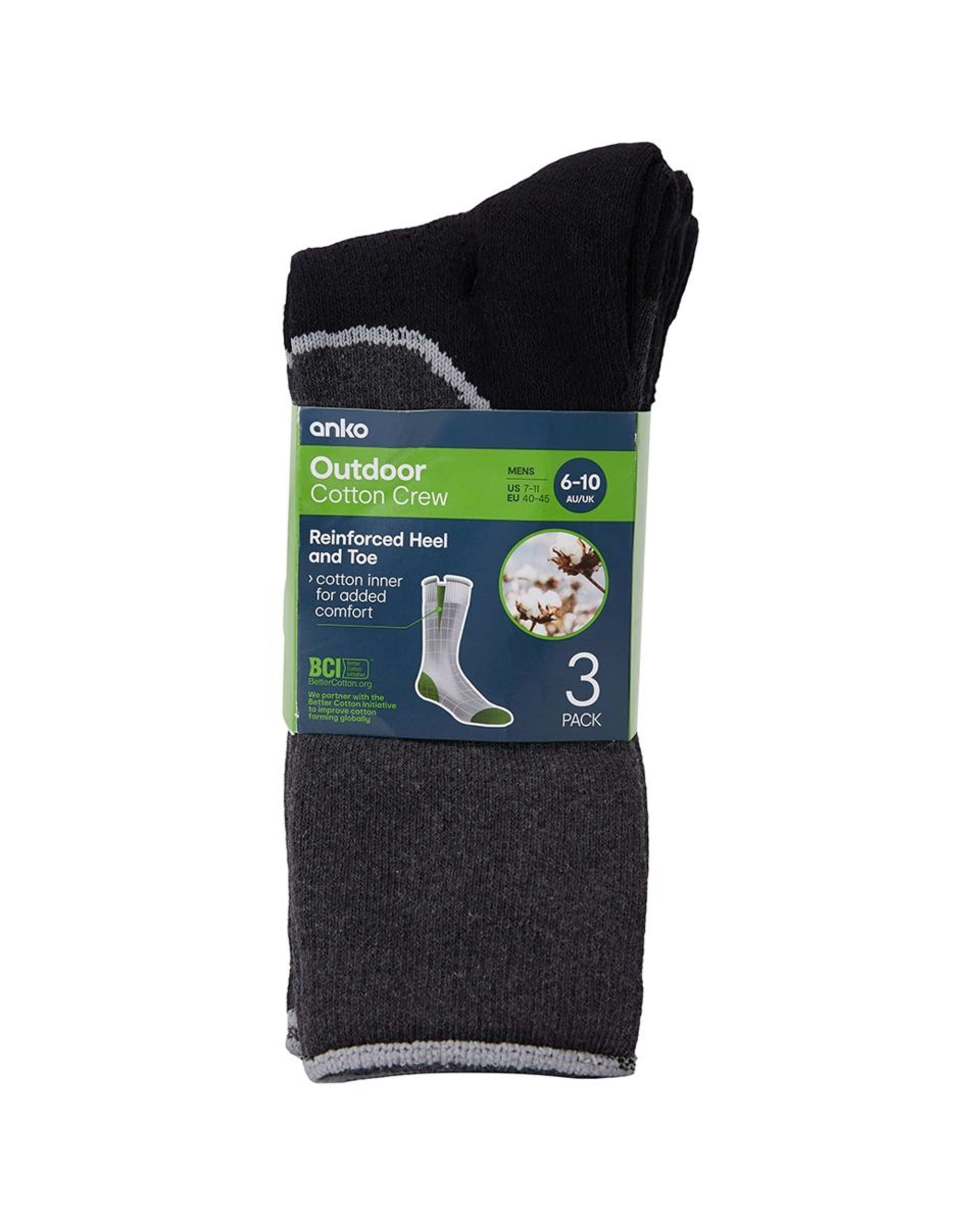 3 3 Pack Extreme Adventure Socks Charcoal, 3 of 3