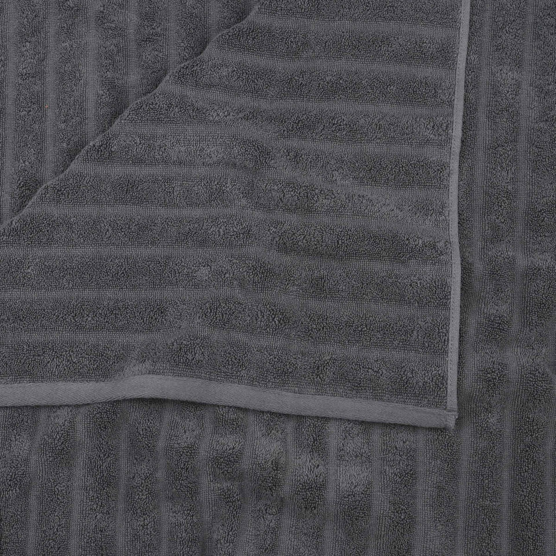 Thick Ribbed Australian Cotton Bath Towel Grey Kmart