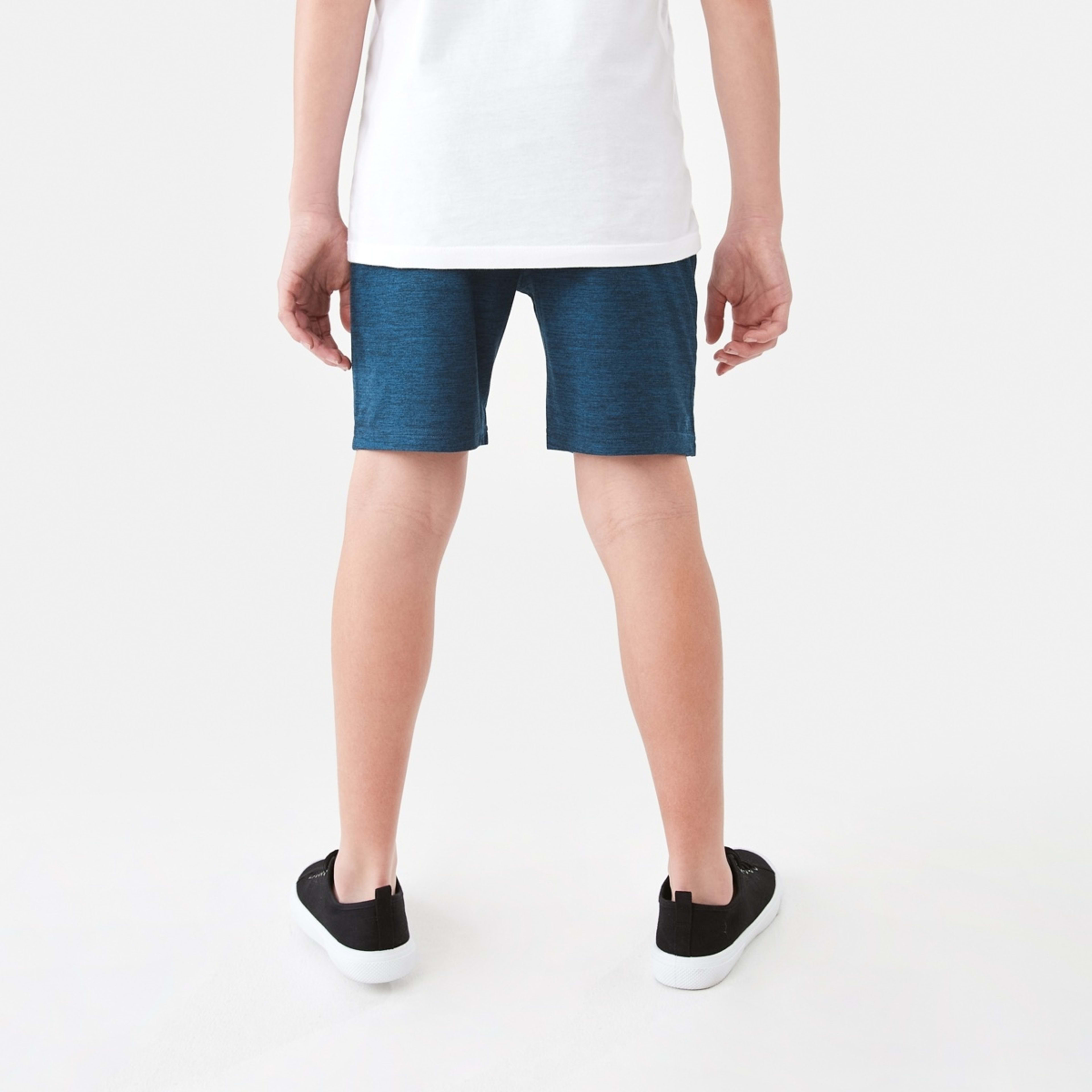 2 Active Kids Knit Shorts Text Blue, 2 of 8