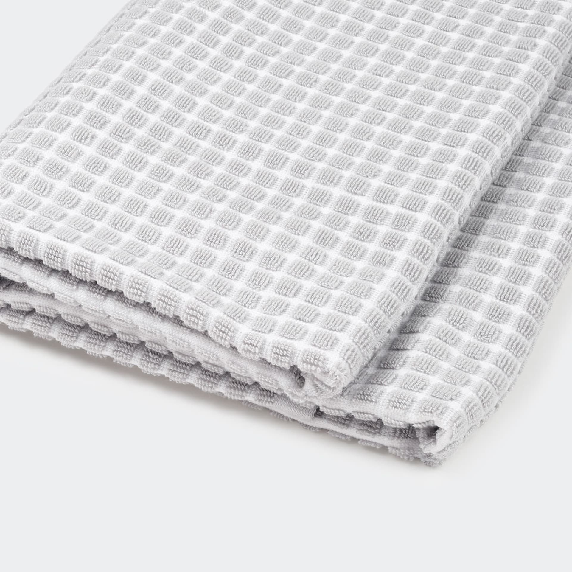 Silver Grid Cotton Bath Towel Kmart
