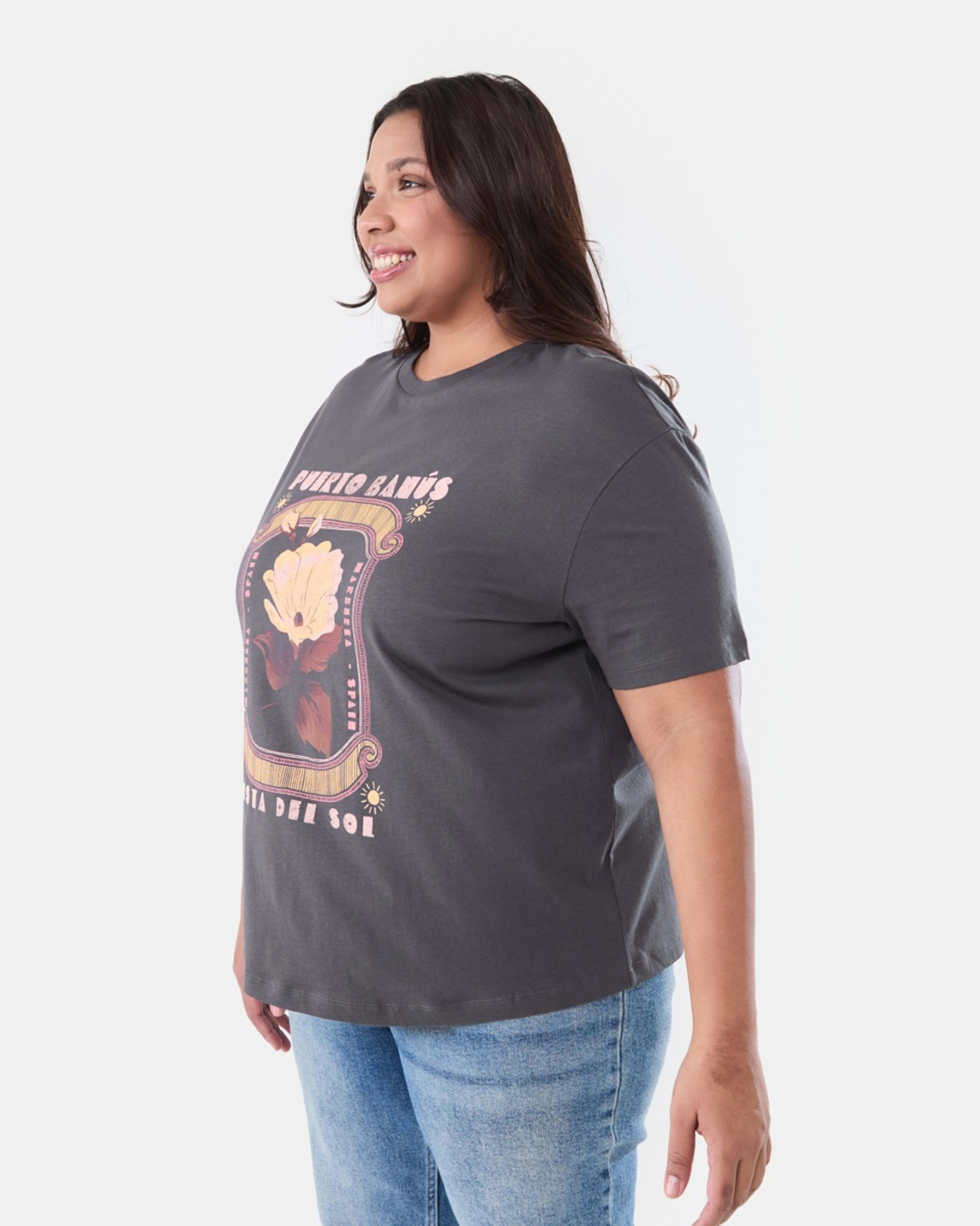 2 Curve Short Sleeve Boyfriend T-shirt COSTA FLRL NINE IRON, 2 of 5