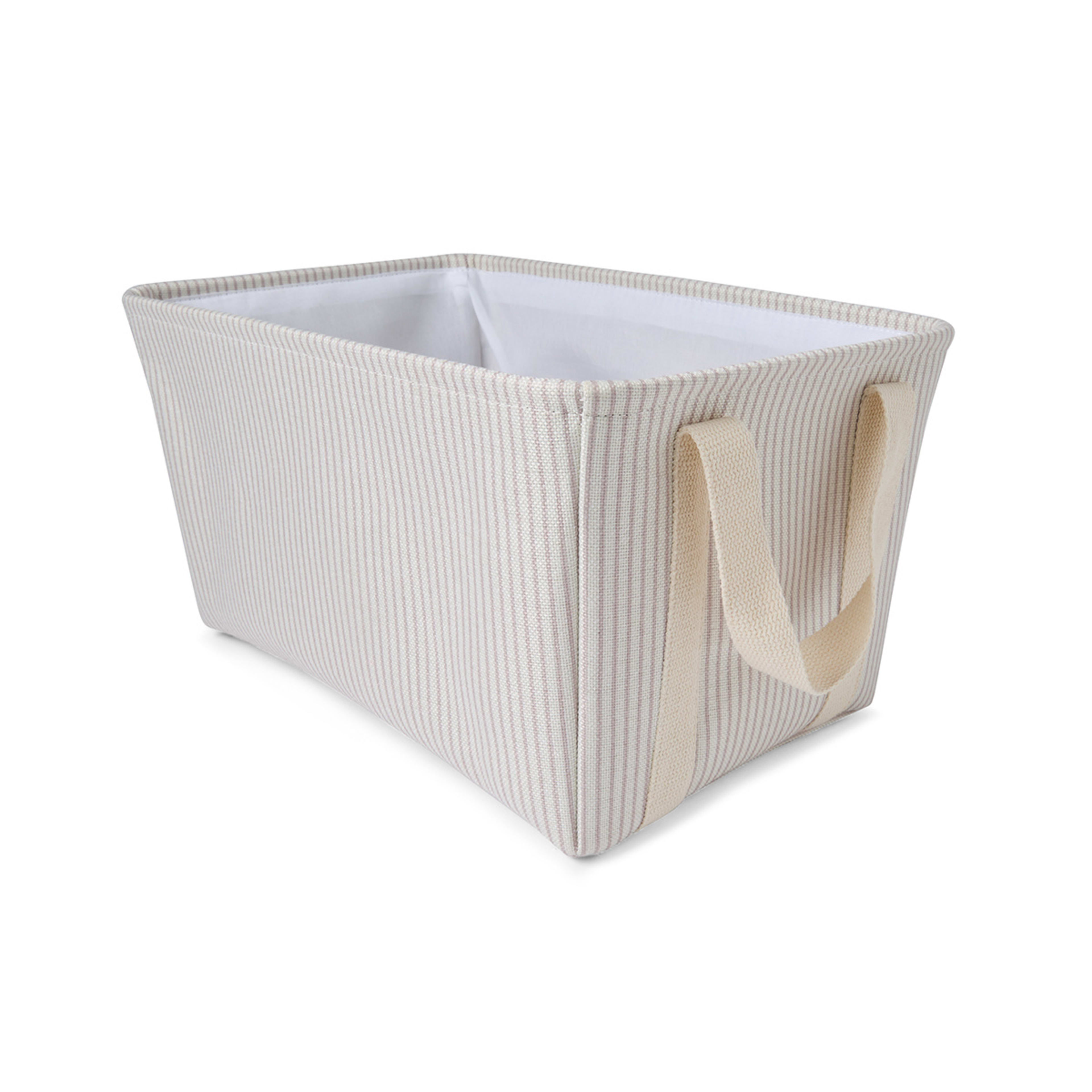 2 Rectangle Stripe Basket - Beige, 2 of 6