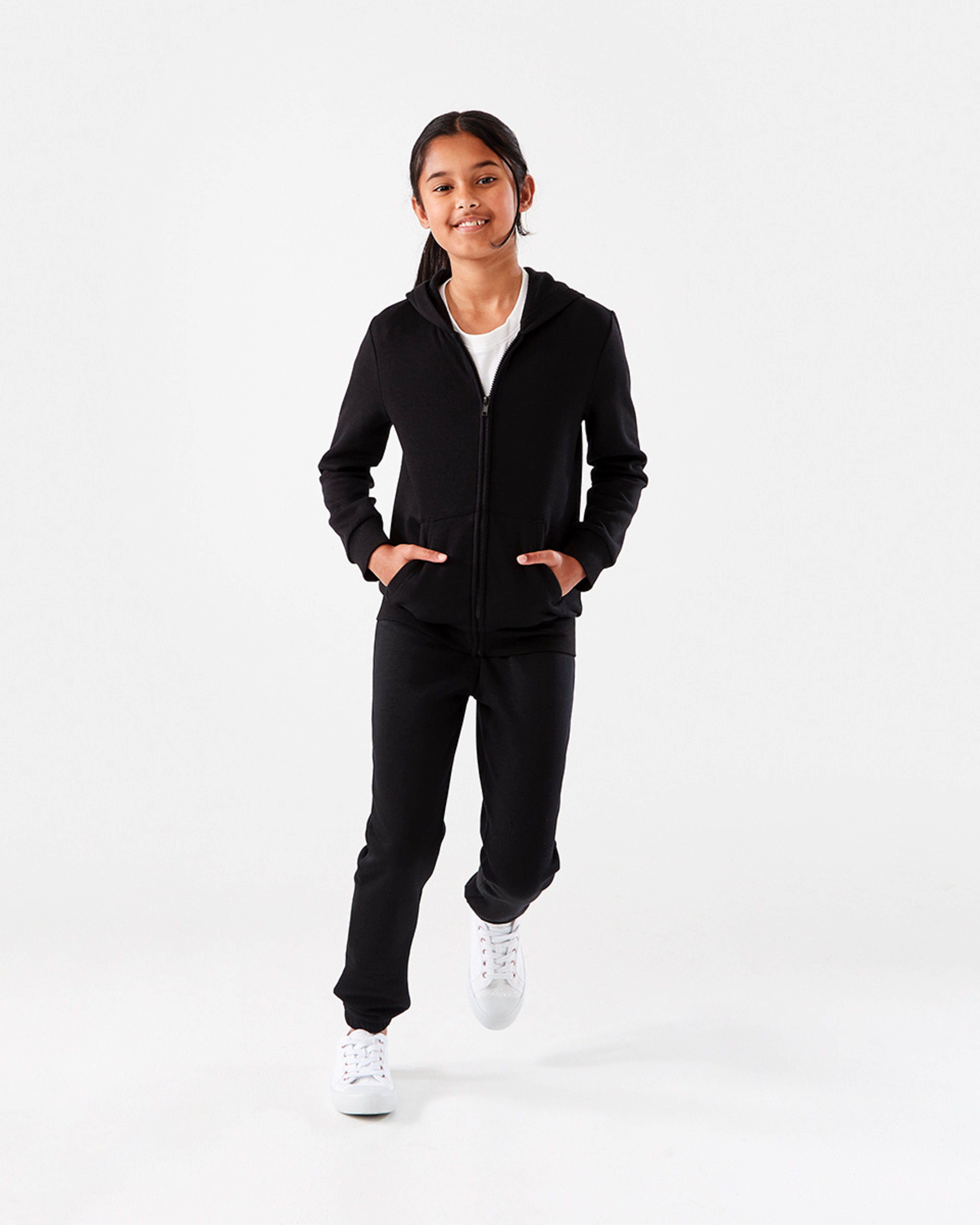 7 Basic Zip Through Hoodie Black, 7 of 10