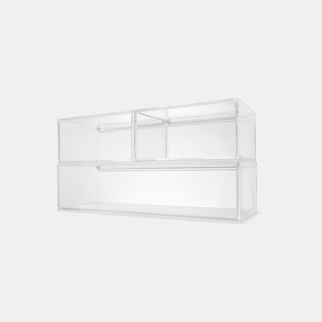 Set of 3 Clear Storage Boxes Kmart