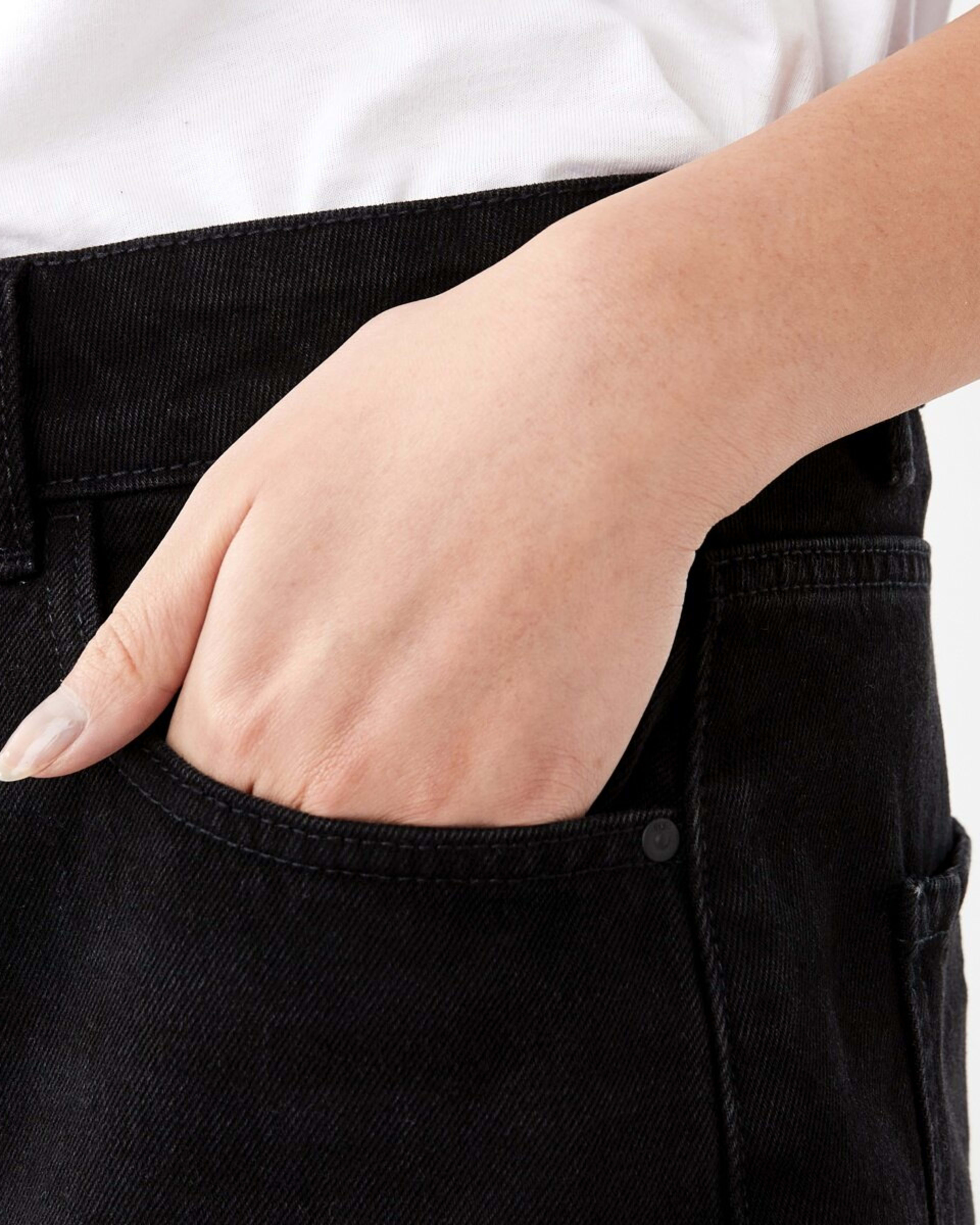 6 Denim A-line Mini Skirt BLACK WASH, 6 of 10