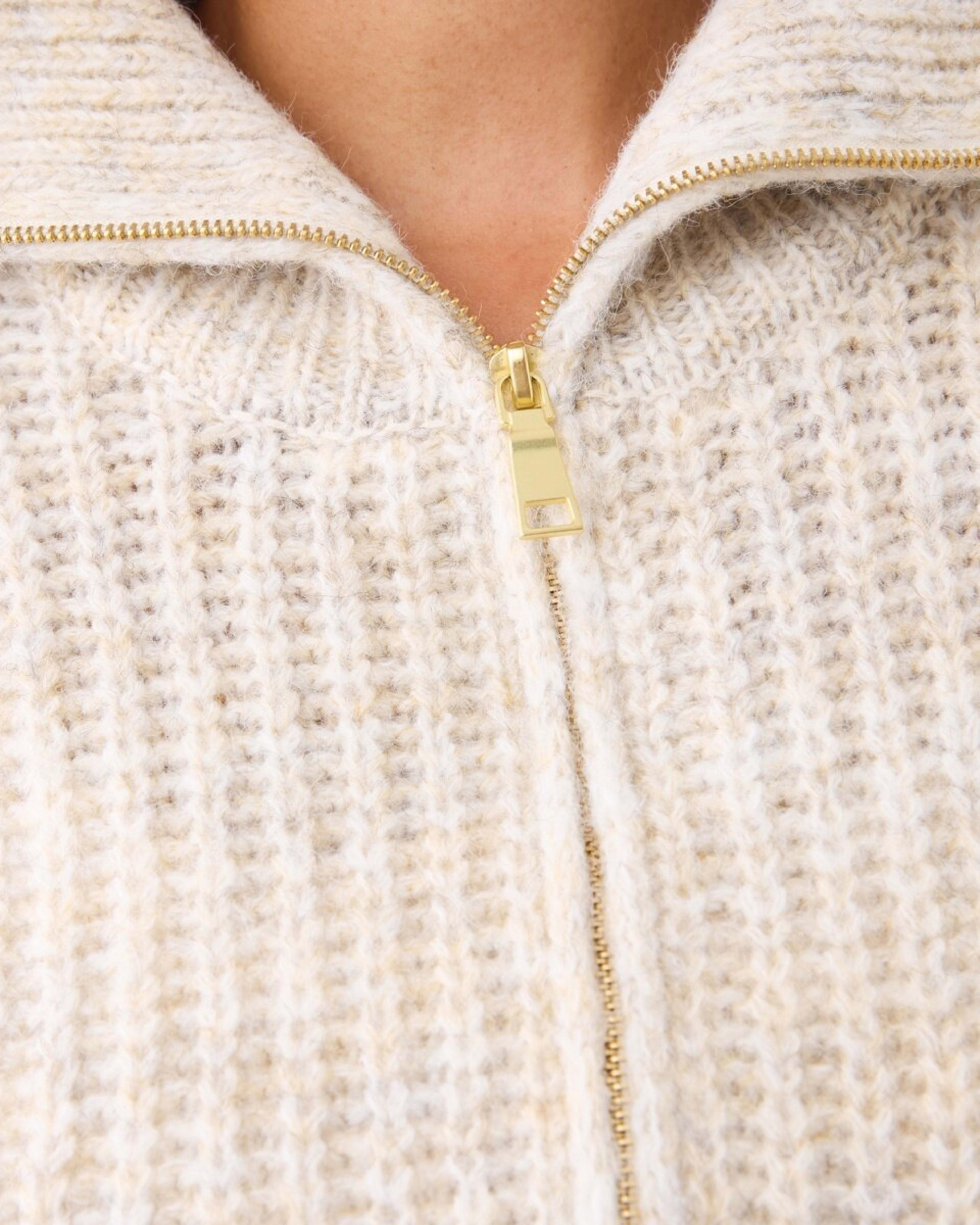 8 Fisherman Rib Knit Bomber Bge Otml, 8 of 9