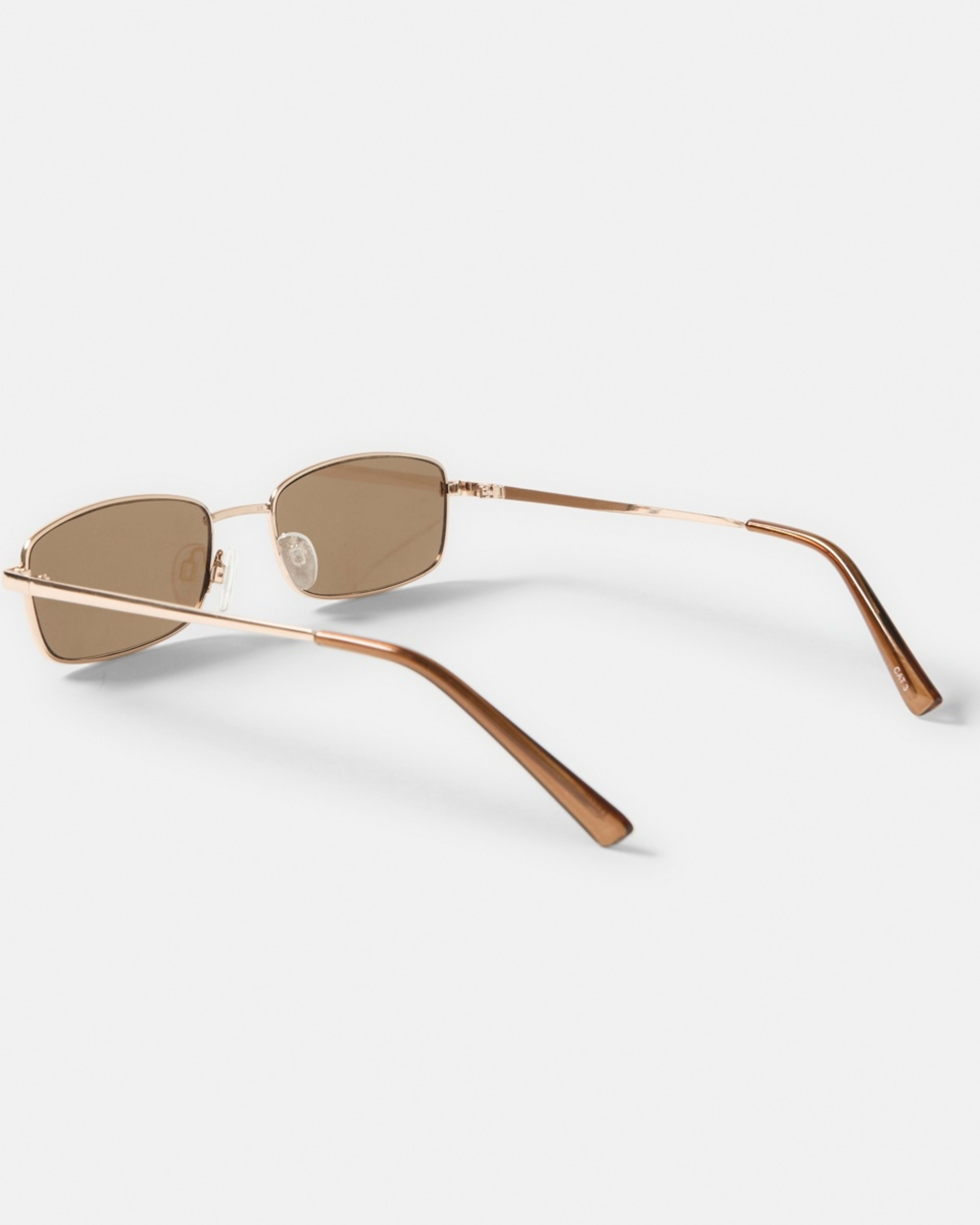 3 Rectangle Metal Sunglasses Gold, 3 of 6