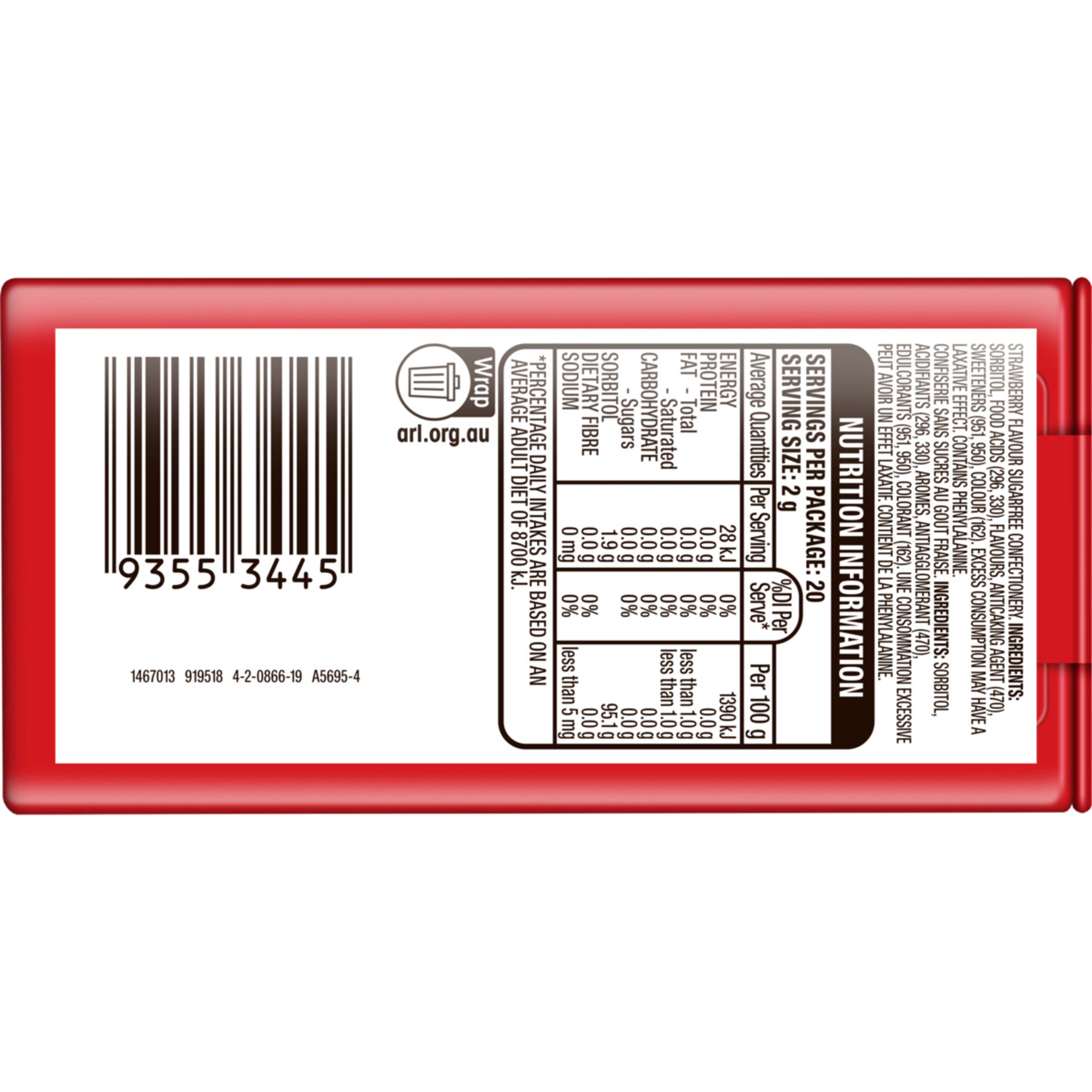 3 Wrigley's Eclipse Strawberry Mints Tin 40g, 3 of 7