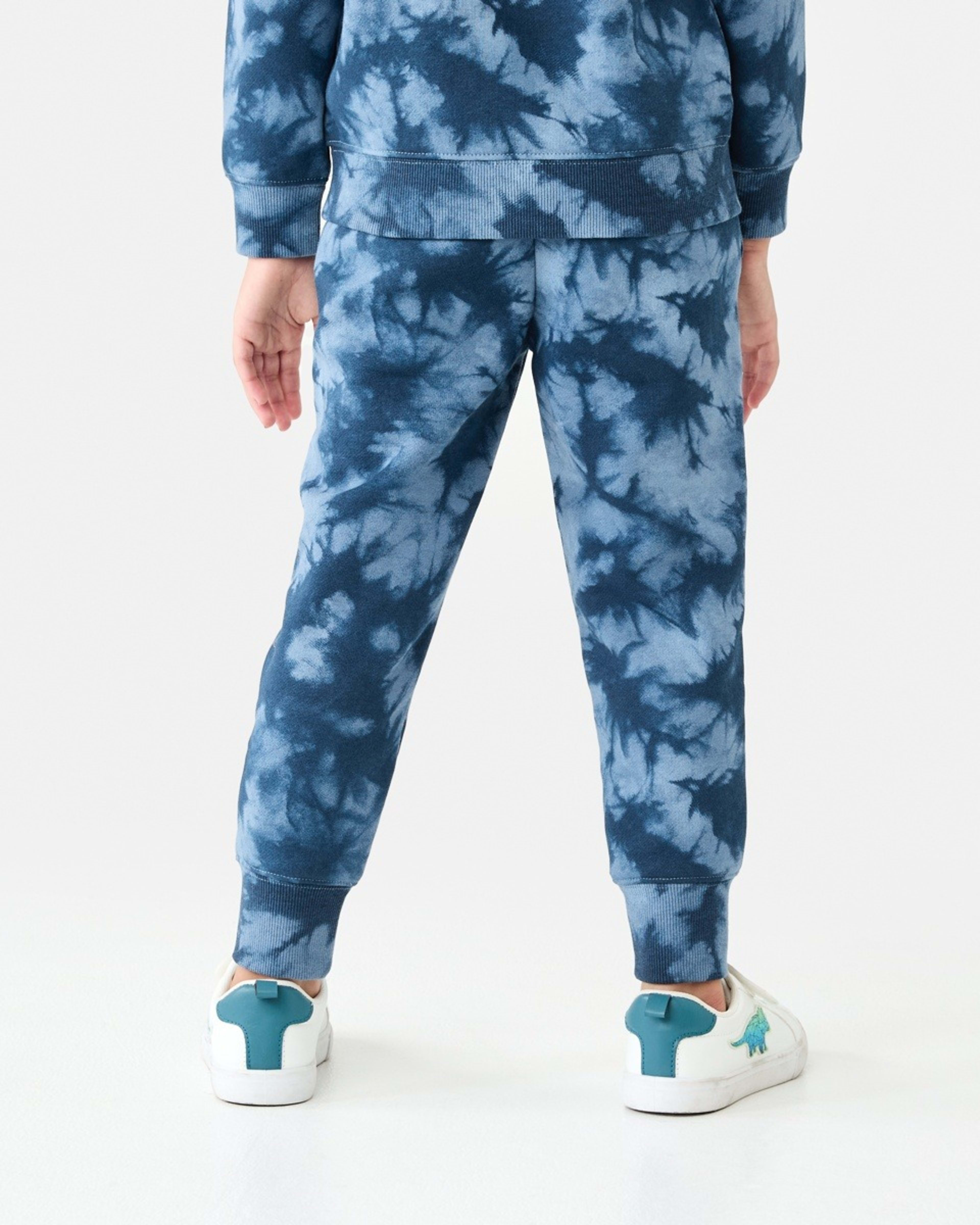 2 All Over Print Trackpants Blu Tiedye, 2 of 9
