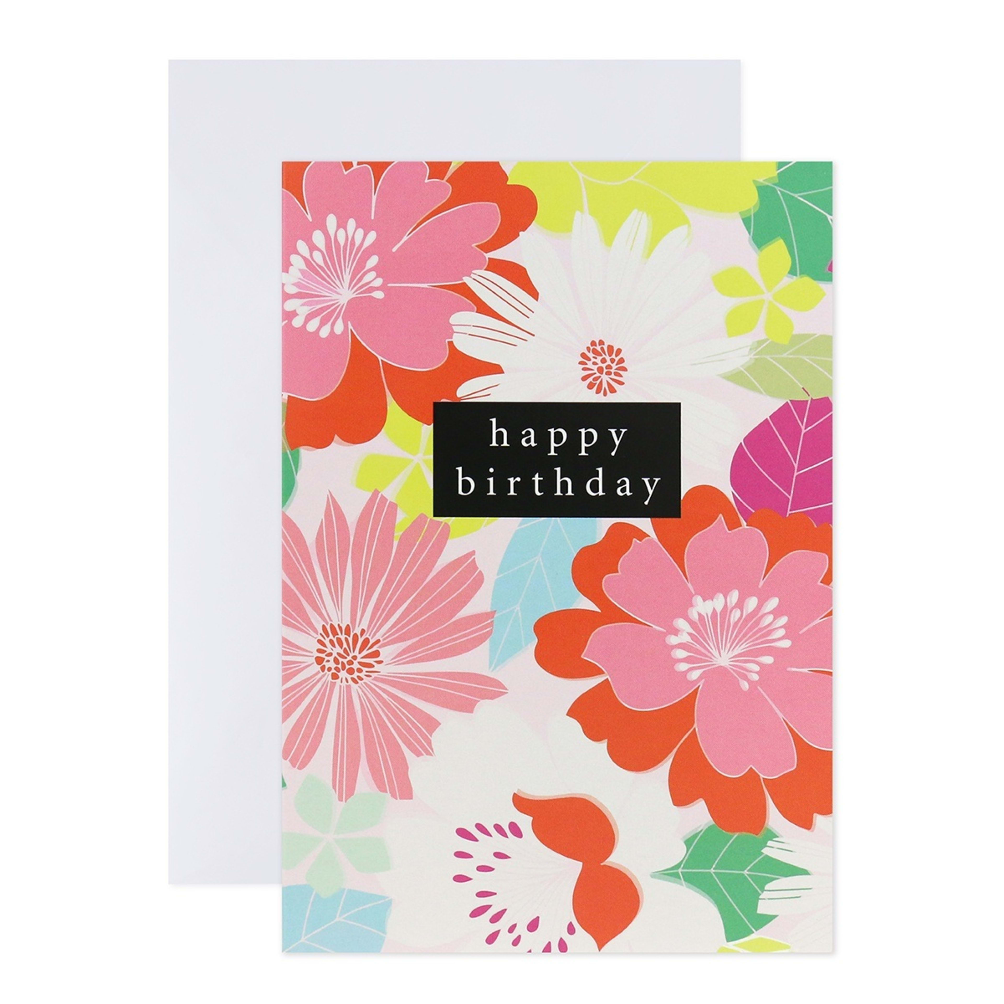 1 Hallmark Birthday Card by Creative Publishing - Pink Flowers