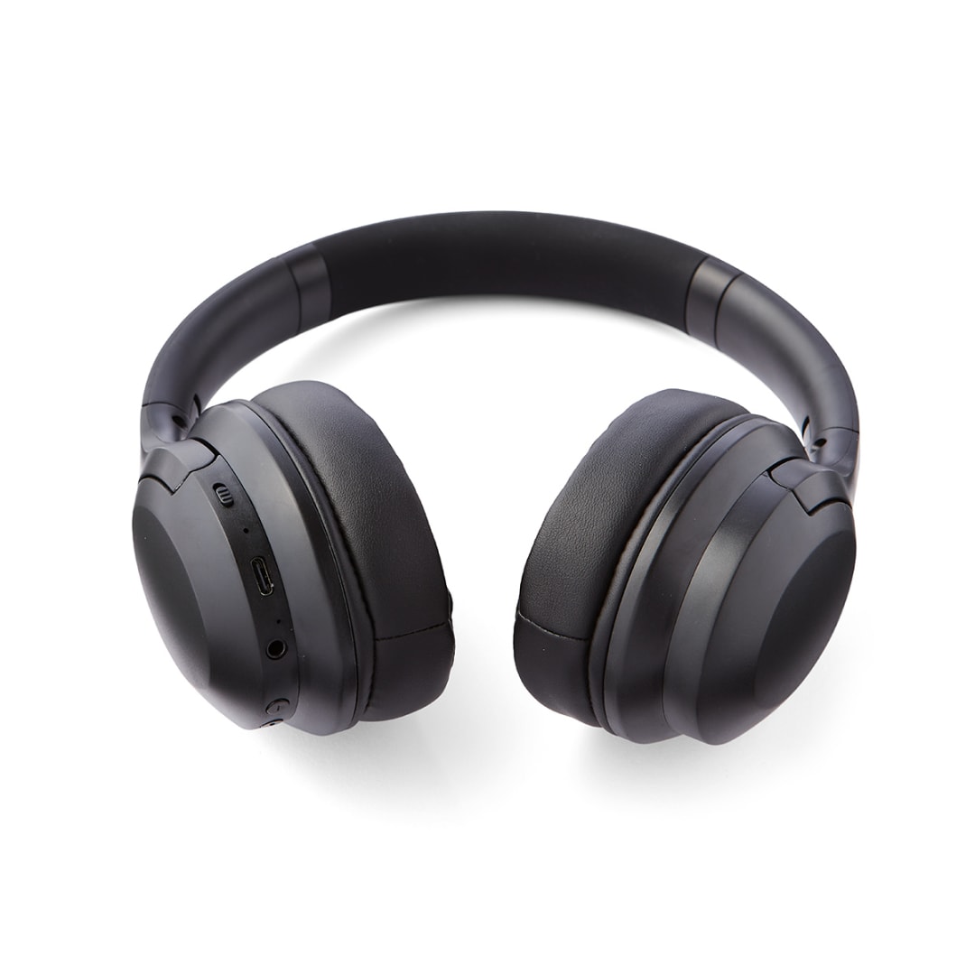 Bluetooth OverEar Headphones with Noise Cancelling Black Kmart