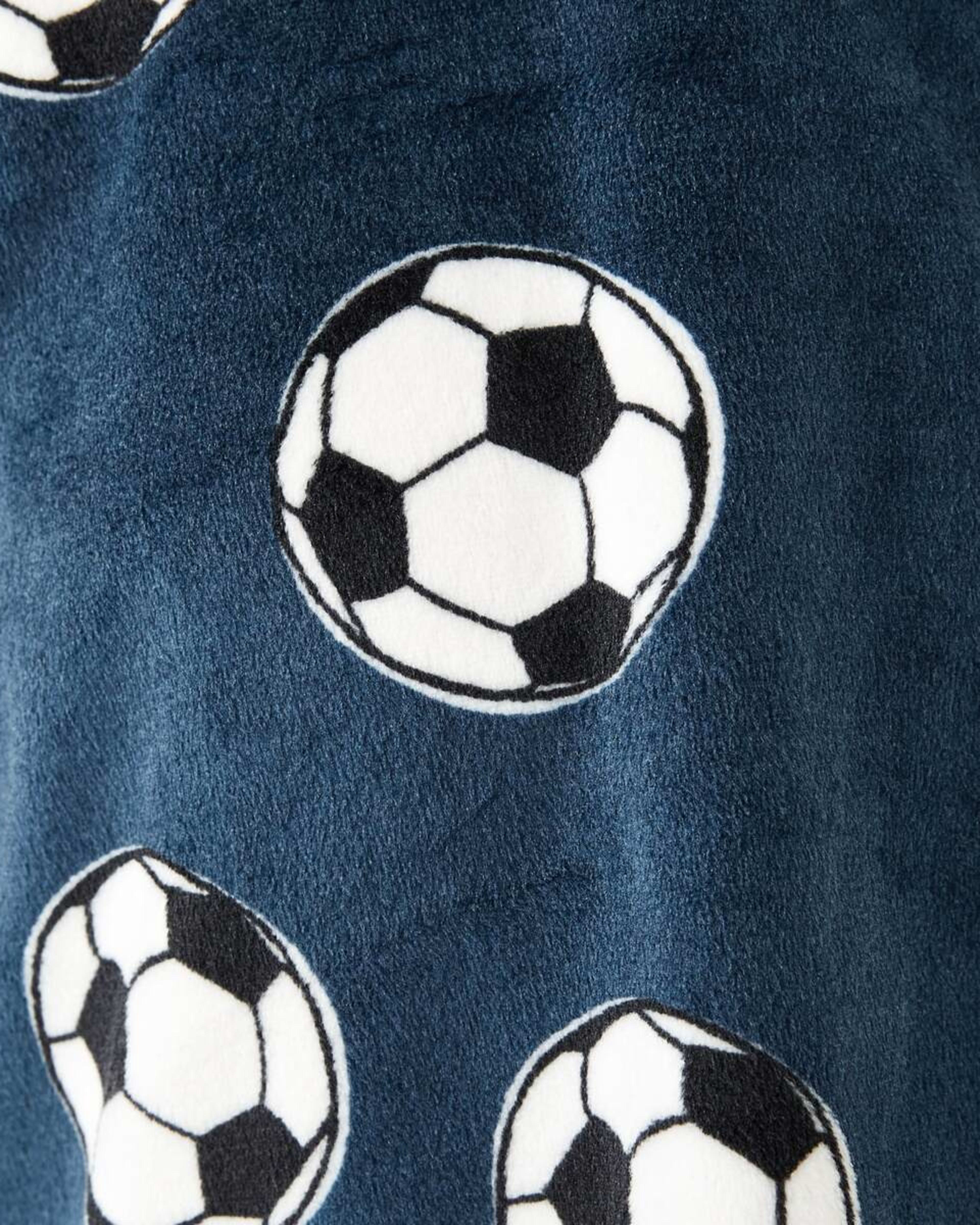 4 Super Soft Pyjama Set Navy Soccer, 4 of 8
