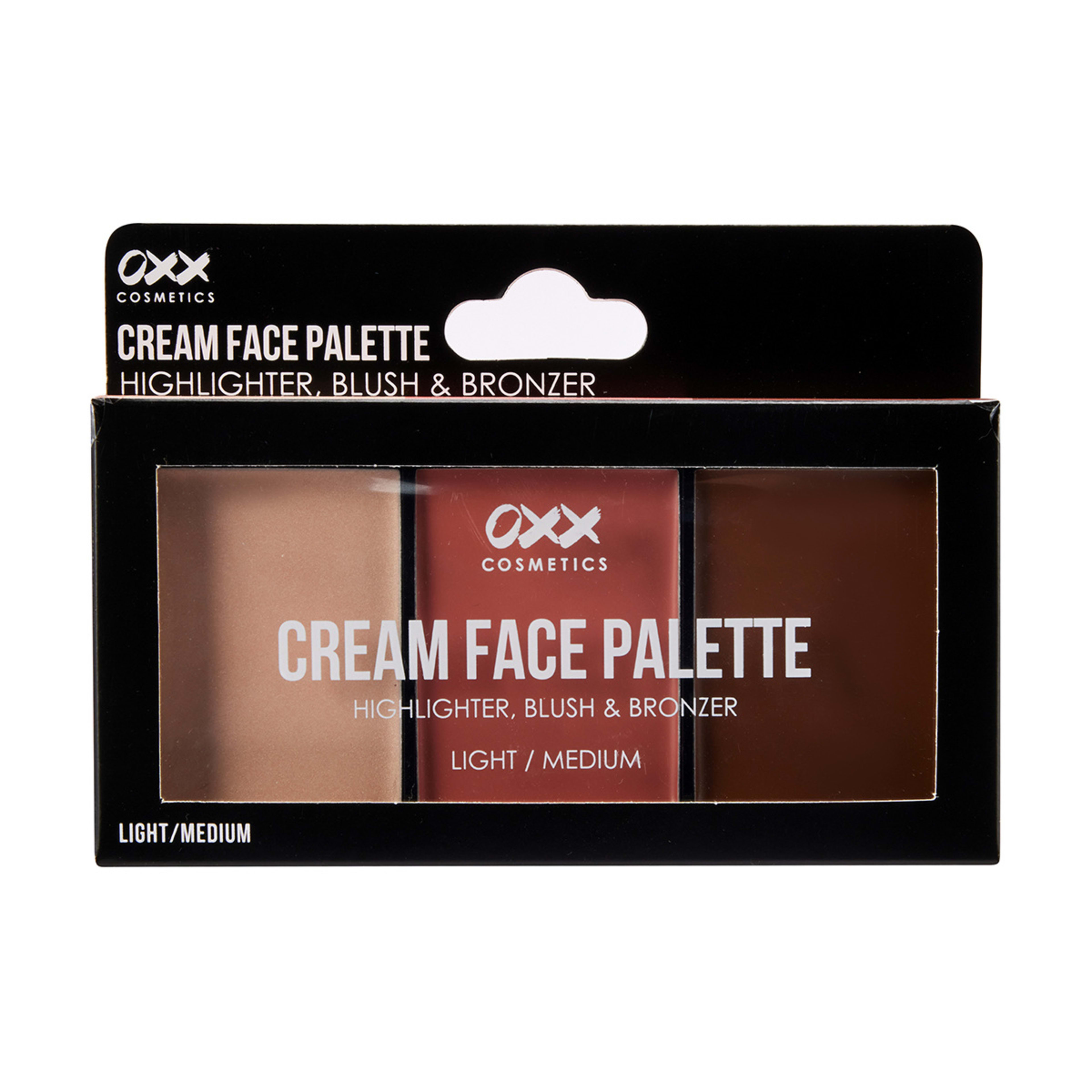 1 OXX Cosmetics 3 Piece Cream Face Palette - Light/Medium, 1 of 6