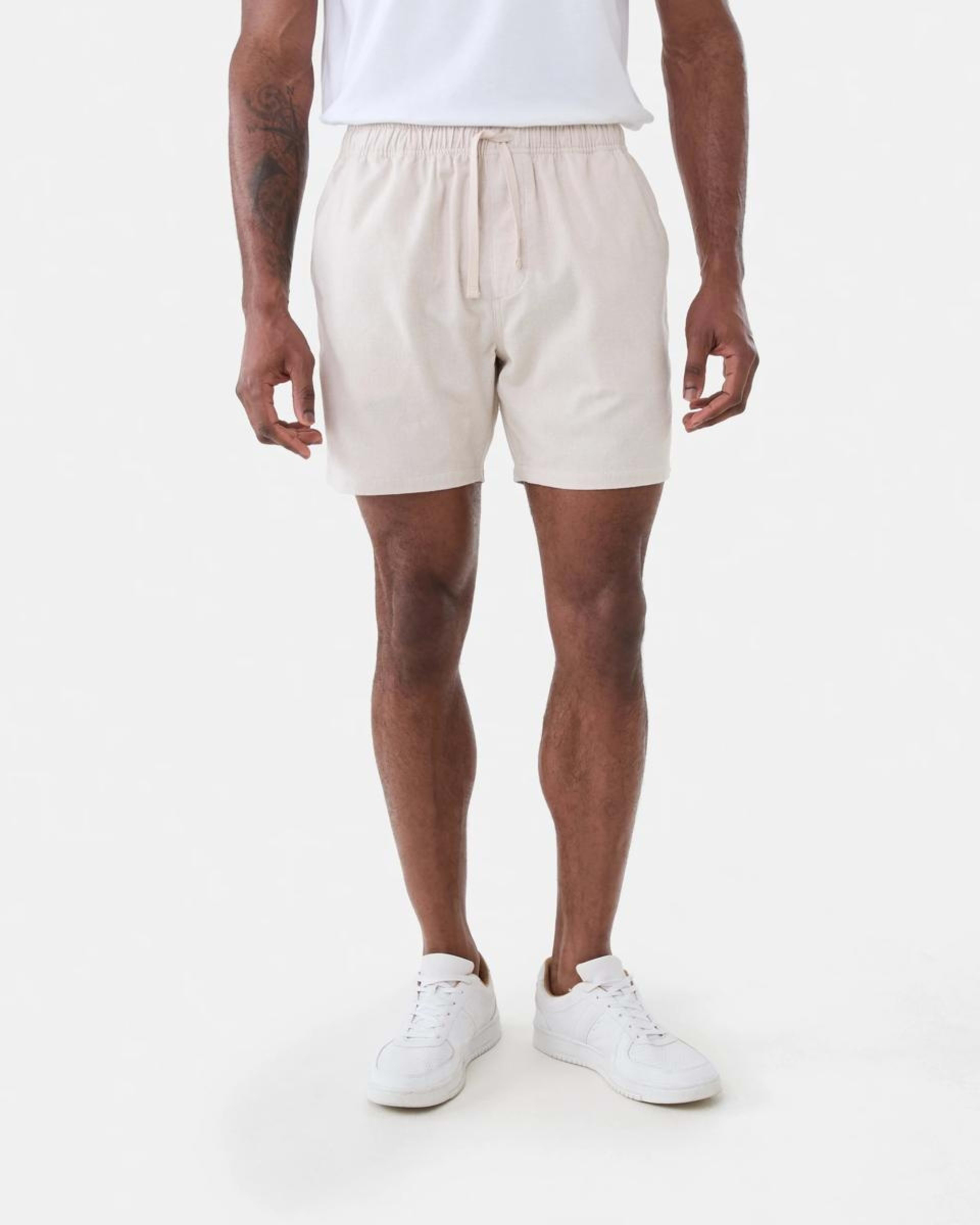 6 Textured Volley Shorts NATURAL YD, 6 of 6