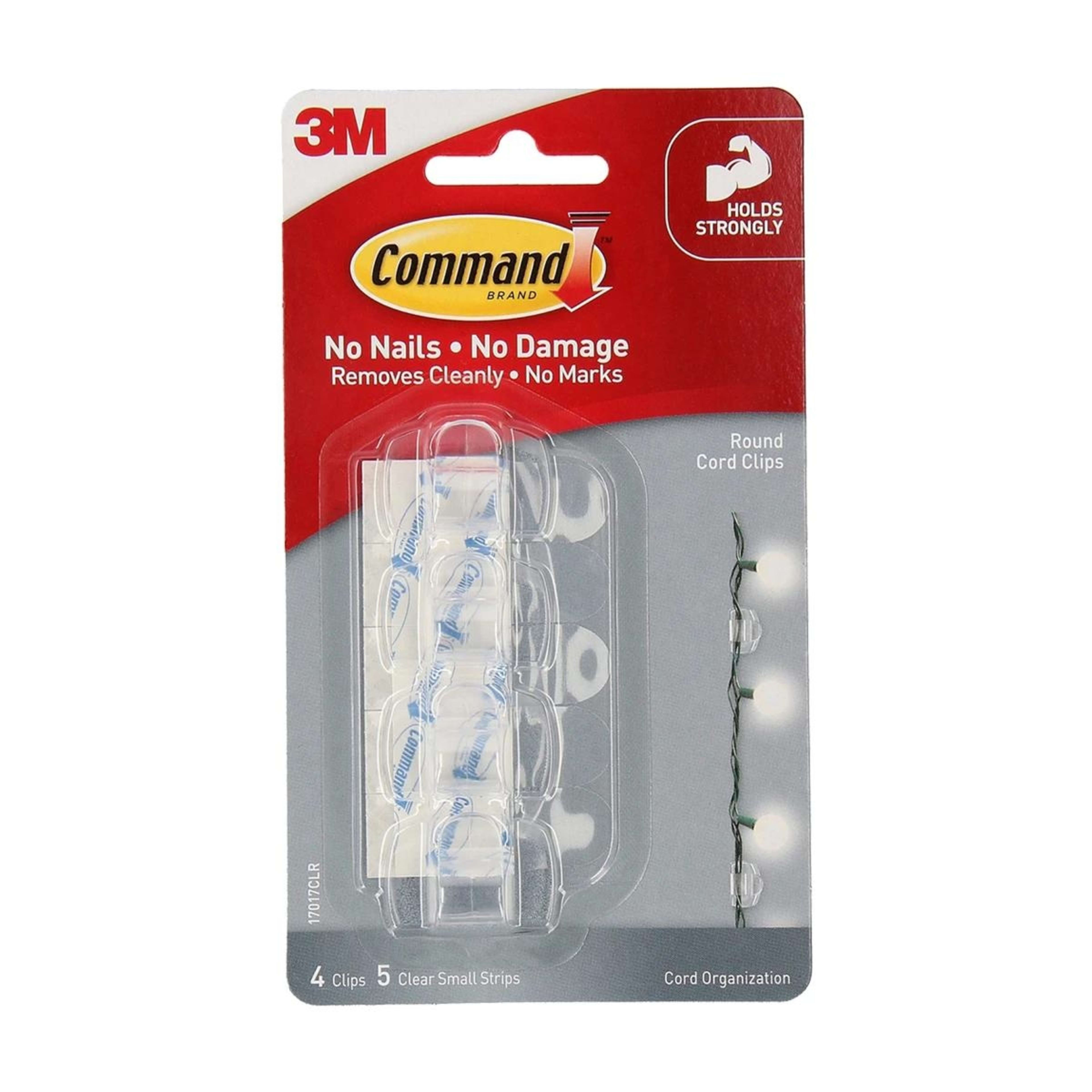 1 3M Command Round Cord Clips - Clear