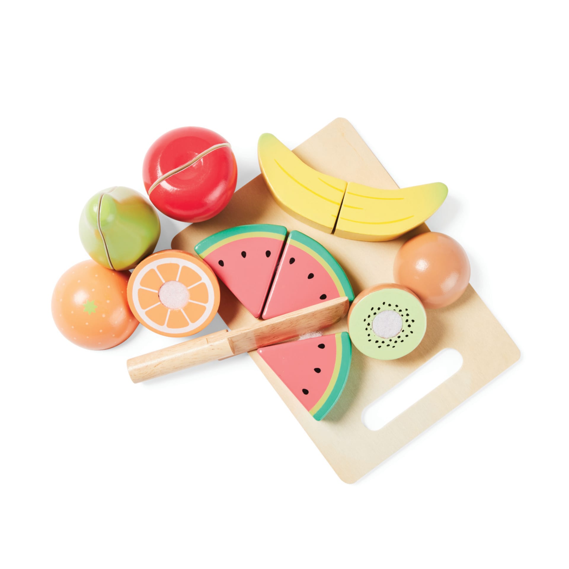 8 Piece Wooden Fruit Cutting Set Kmart