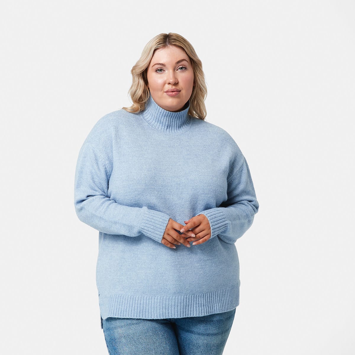 Curve Cosy Funnel Knit Jumper - Kmart