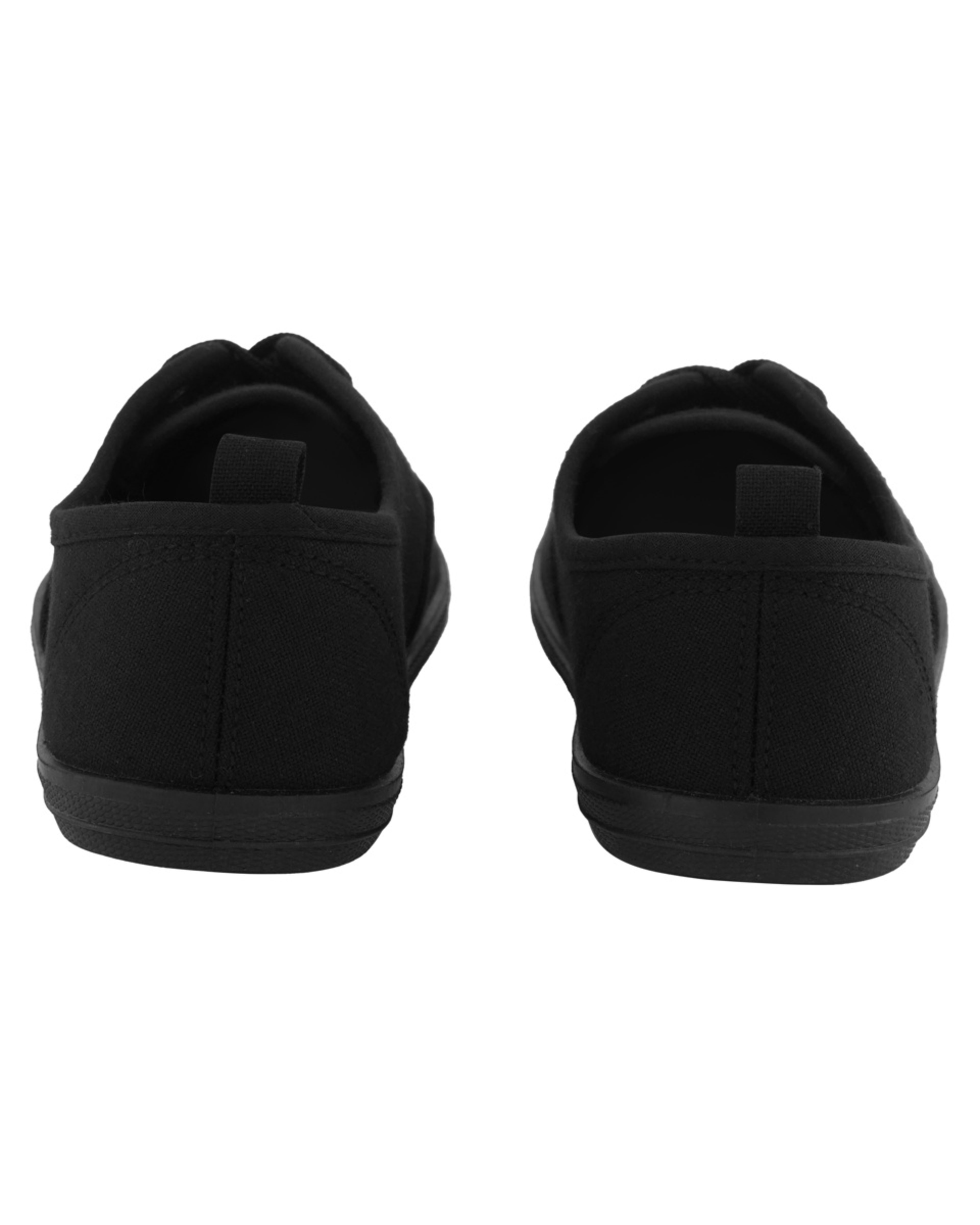 5 Basic Lace Up Canvas Shoes BLACK, 5 of 5
