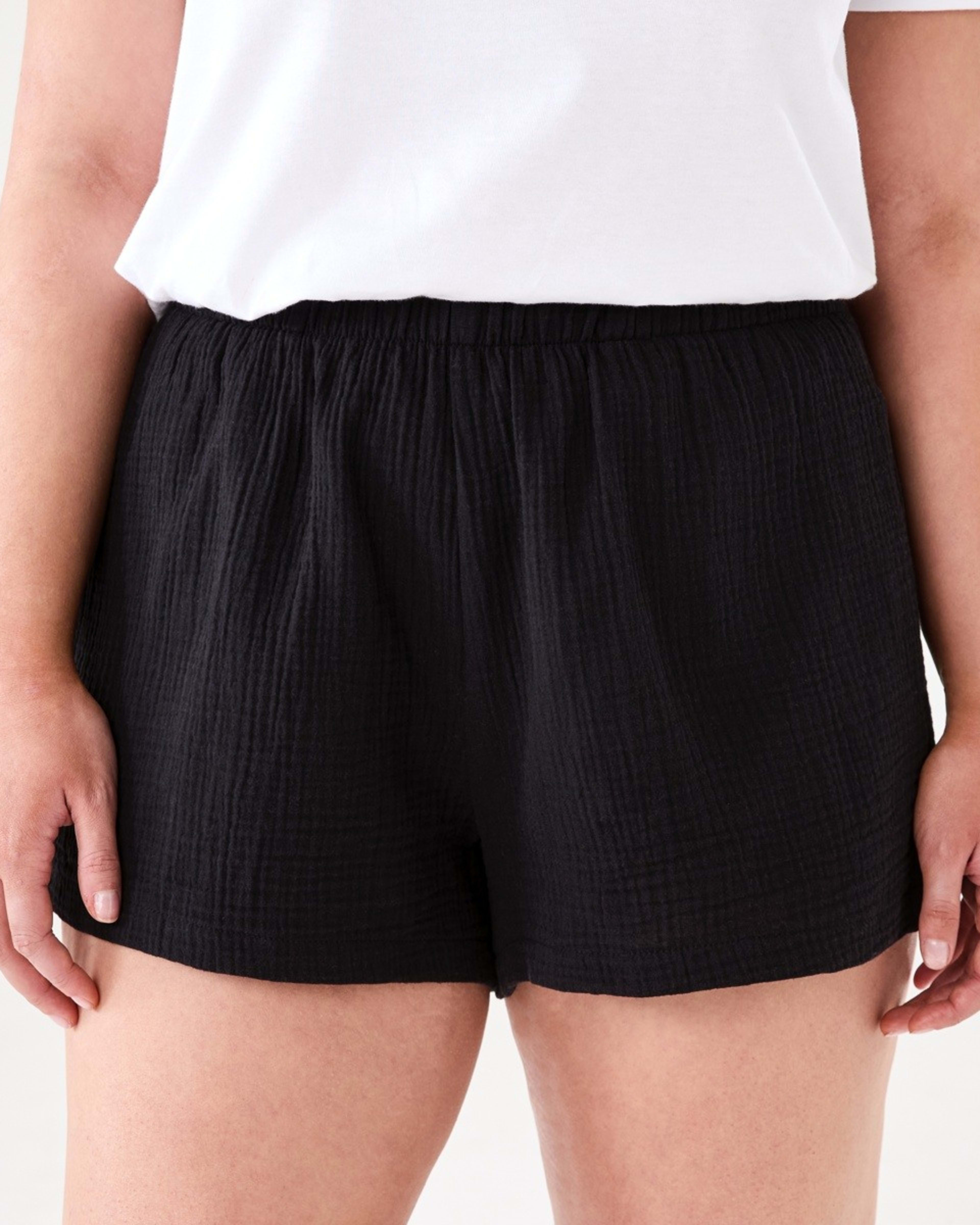 1 Double Cloth Shorts BLACK, 1 of 6