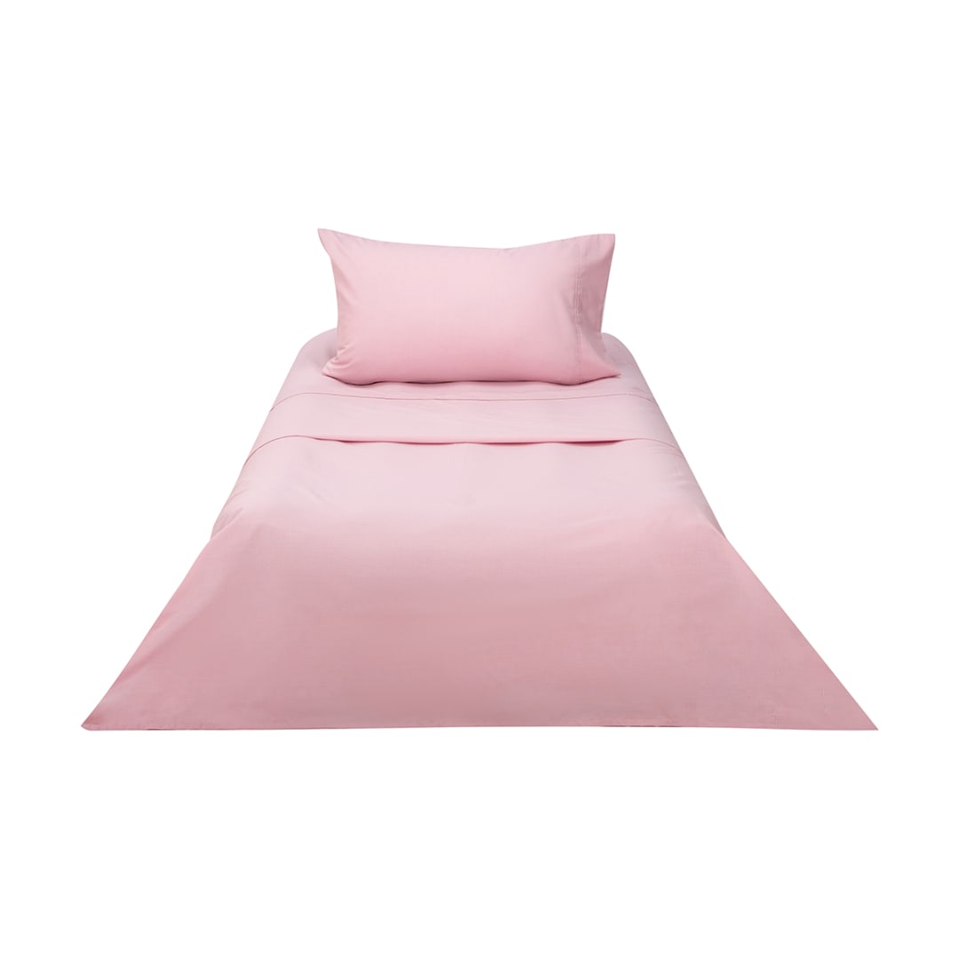 180 Thread Count Sheet Set King Single Bed, Pink Kmart