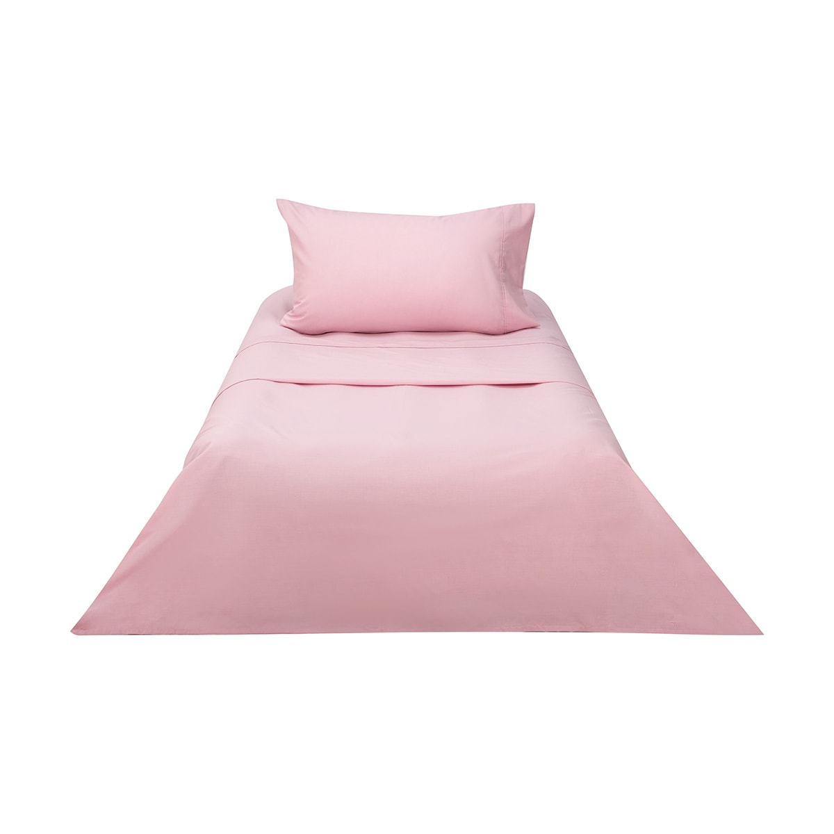 180 Thread Count Sheet Set King Single Bed, Pink Kmart