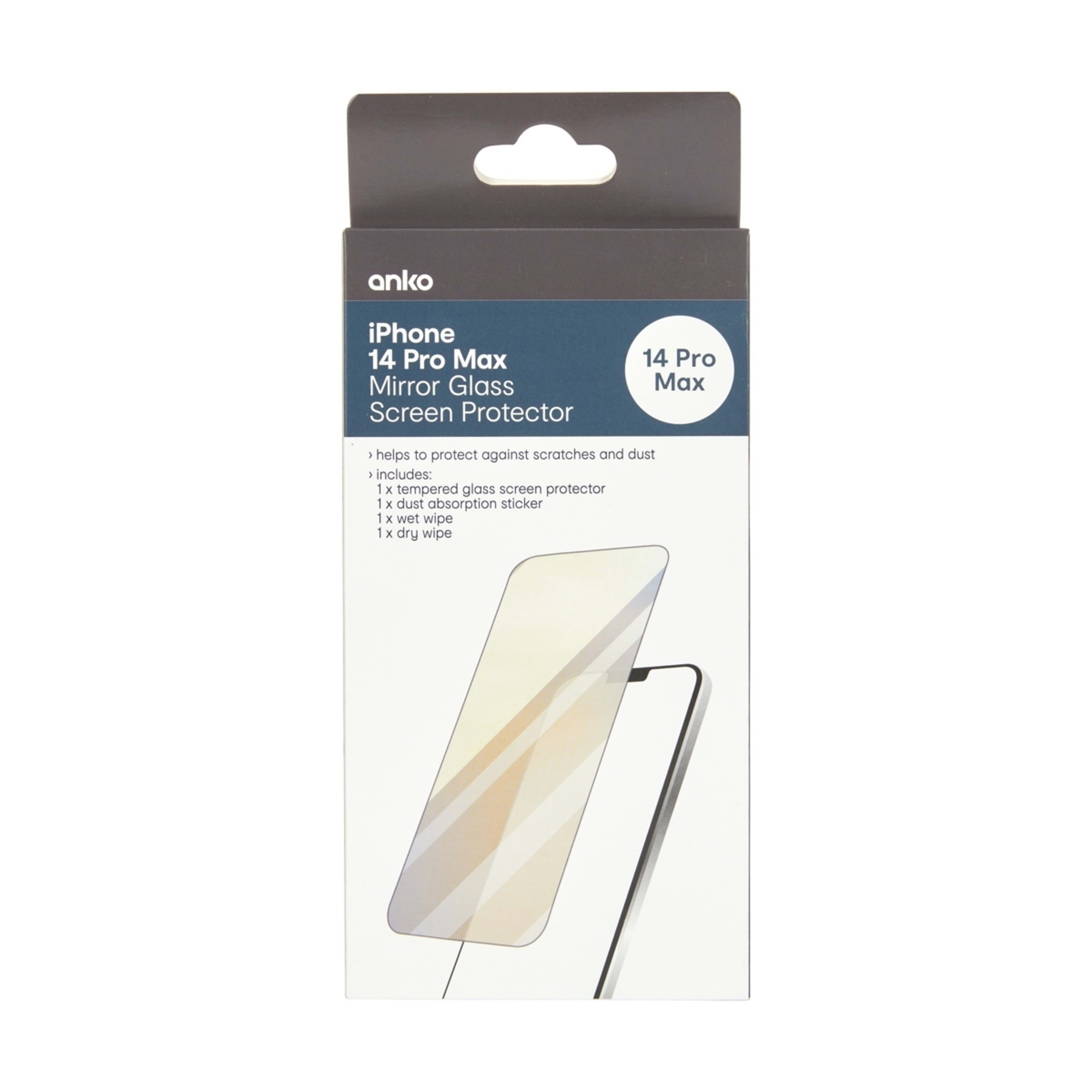 1 iPhone 14 Pro Max Mirror Glass Screen Protector