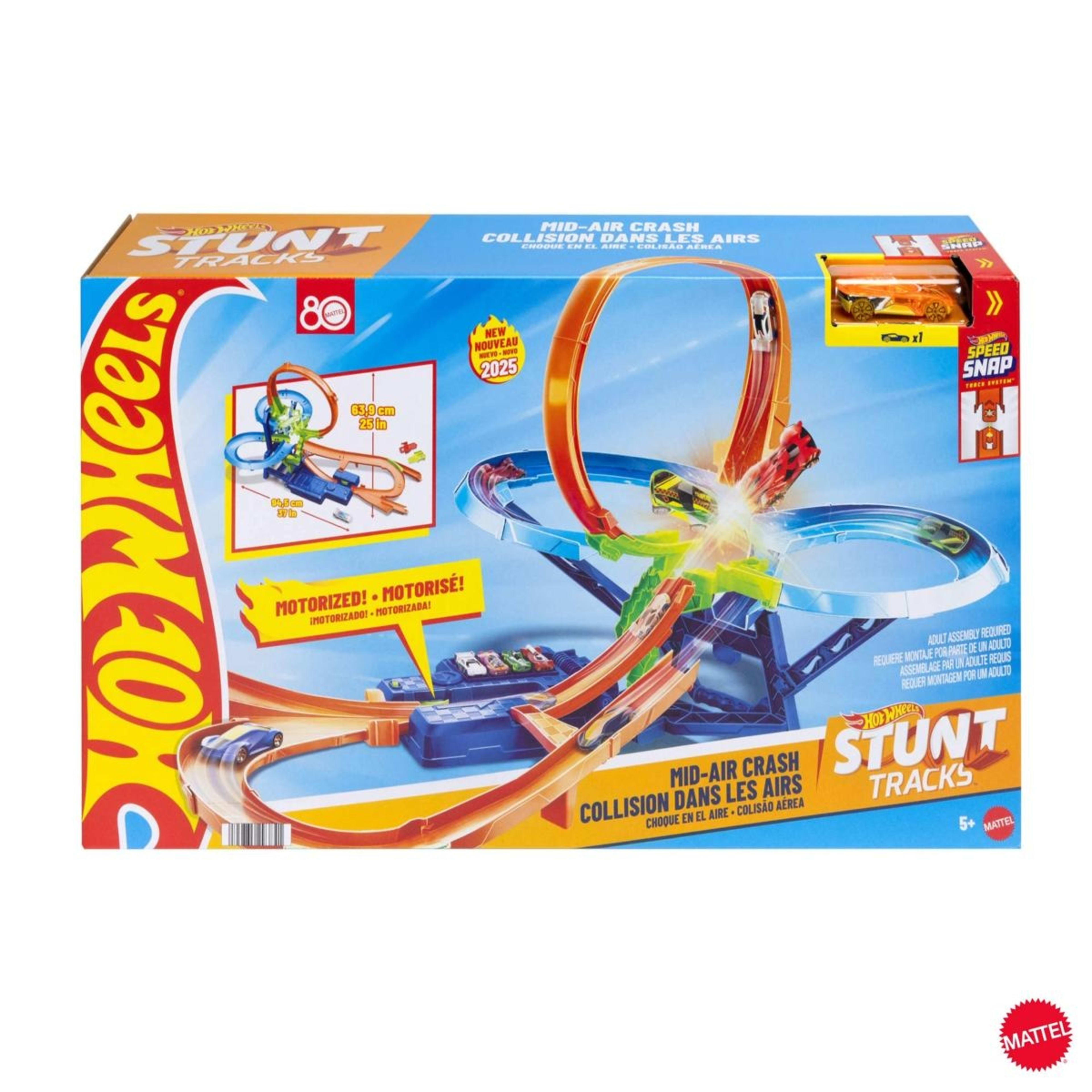 1 Hot Wheels Stunt Tracks Mid-Air Crash Playset, 1 of 6