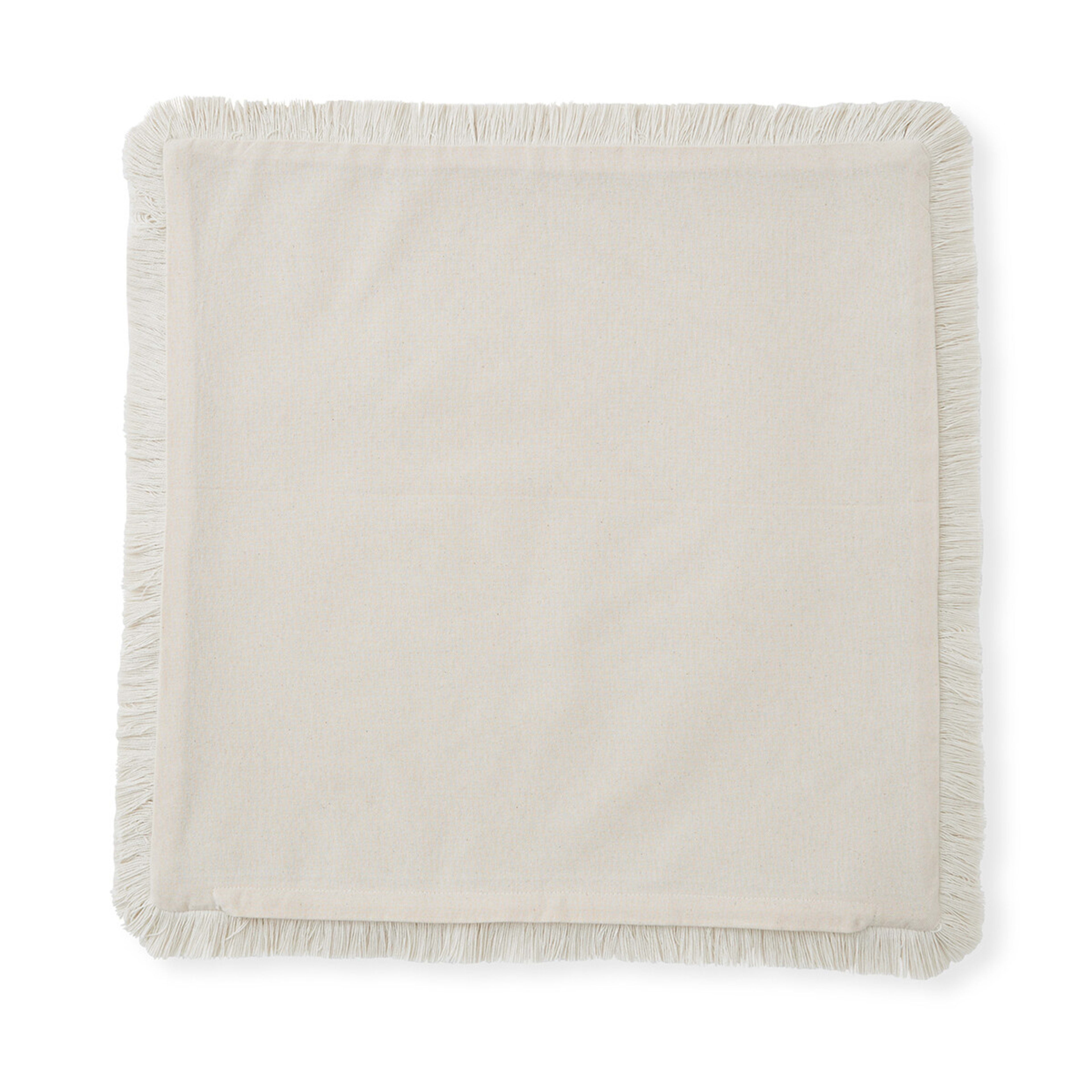 5 50cm Fringed Cushion Cover - Beige, 5 of 9