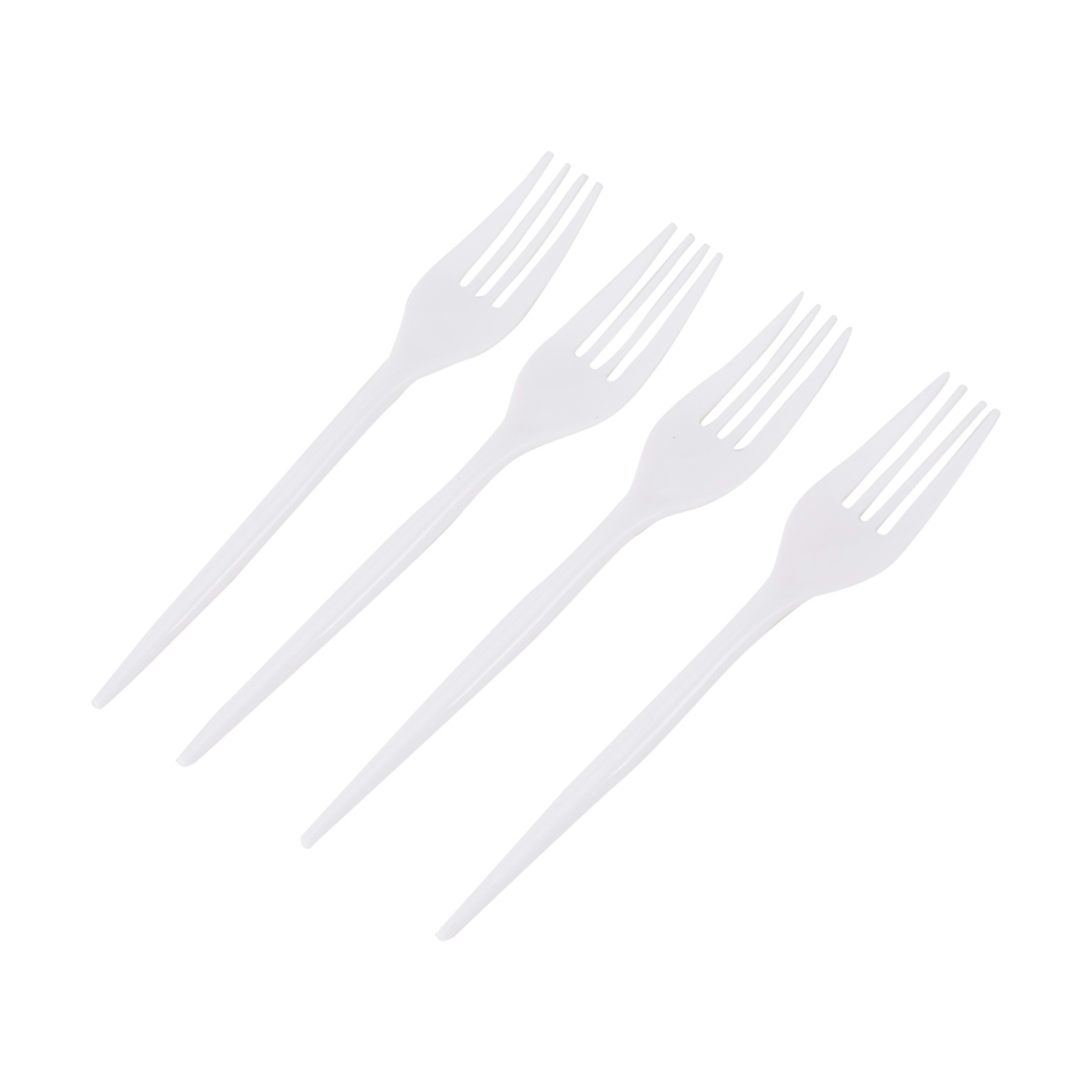 1 30 Piece White Reusable Forks