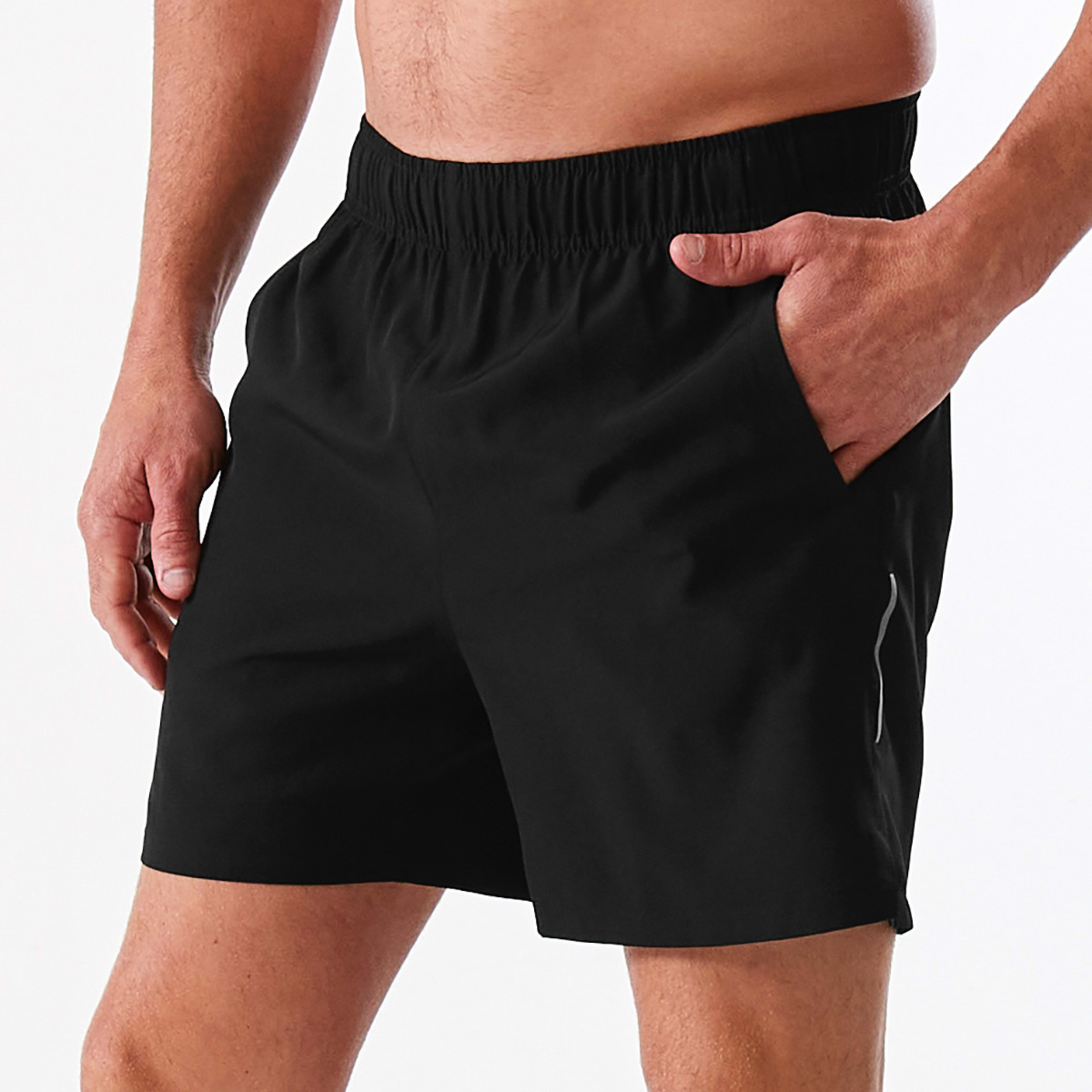 2 Active Mens Woven Stretch Shorts Black, 2 of 8