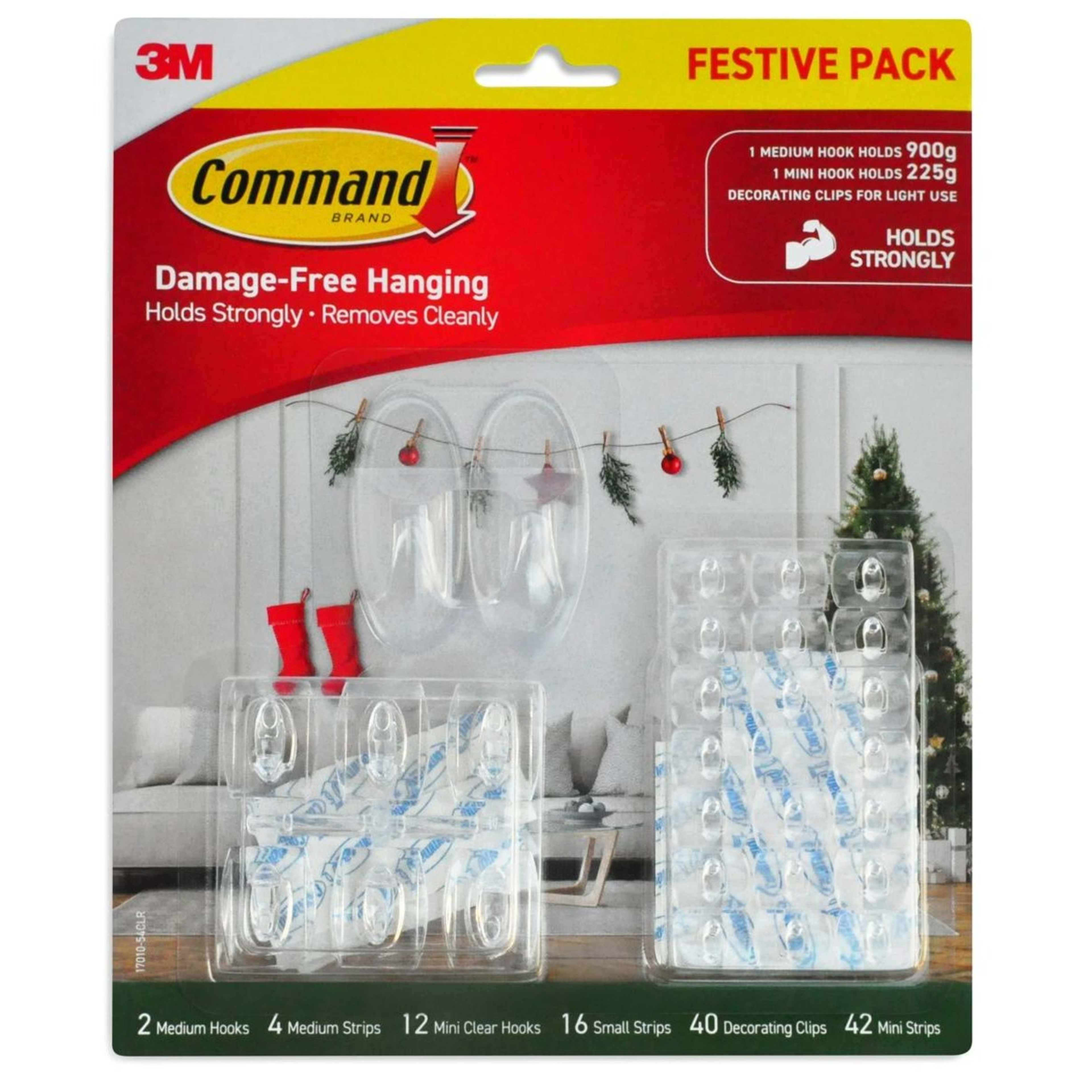 1 54 Pack 3M Command Festive Hooks, 1 of 2