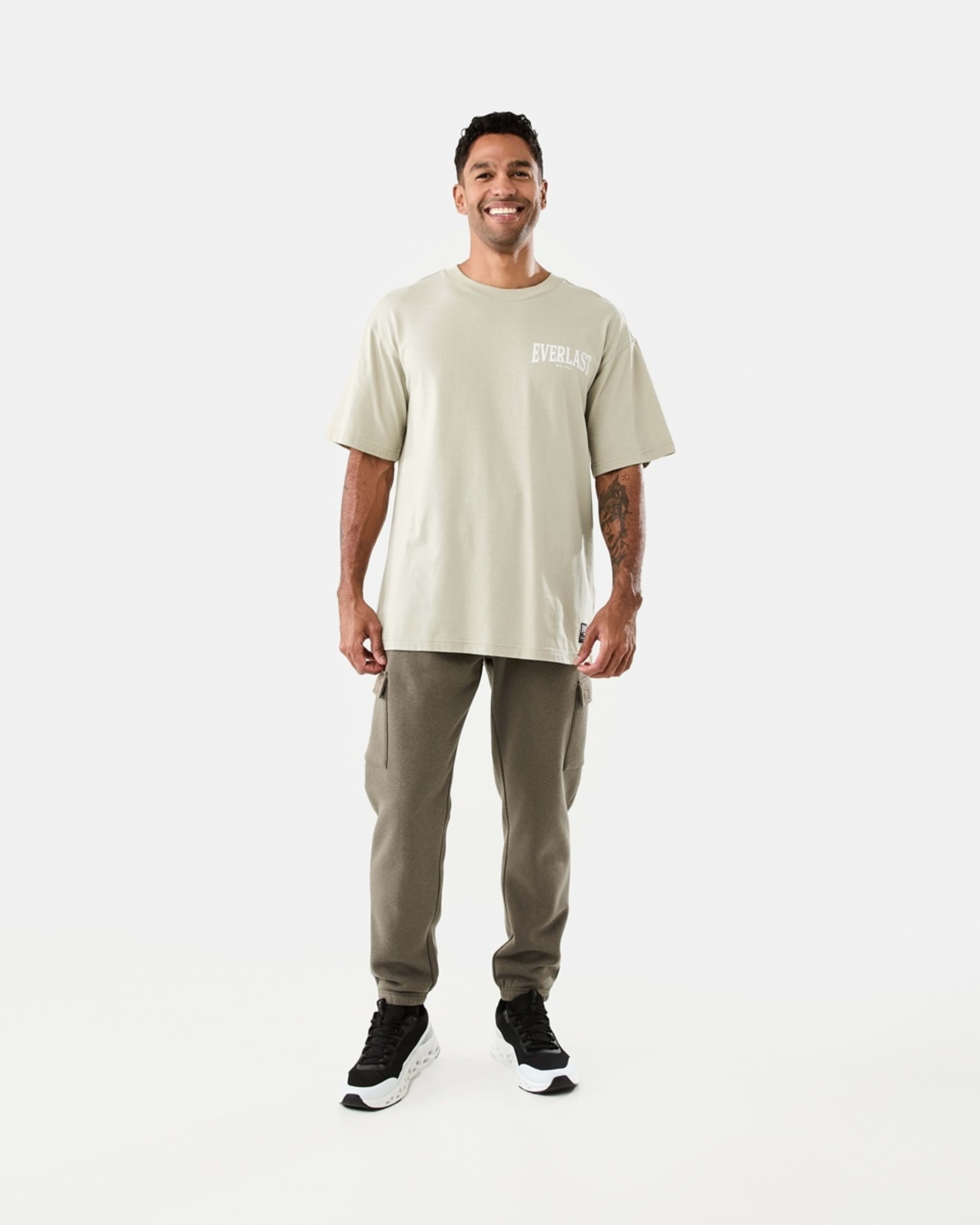 7 Everlast Mens Crew Neck T-shirt Bone, 7 of 7