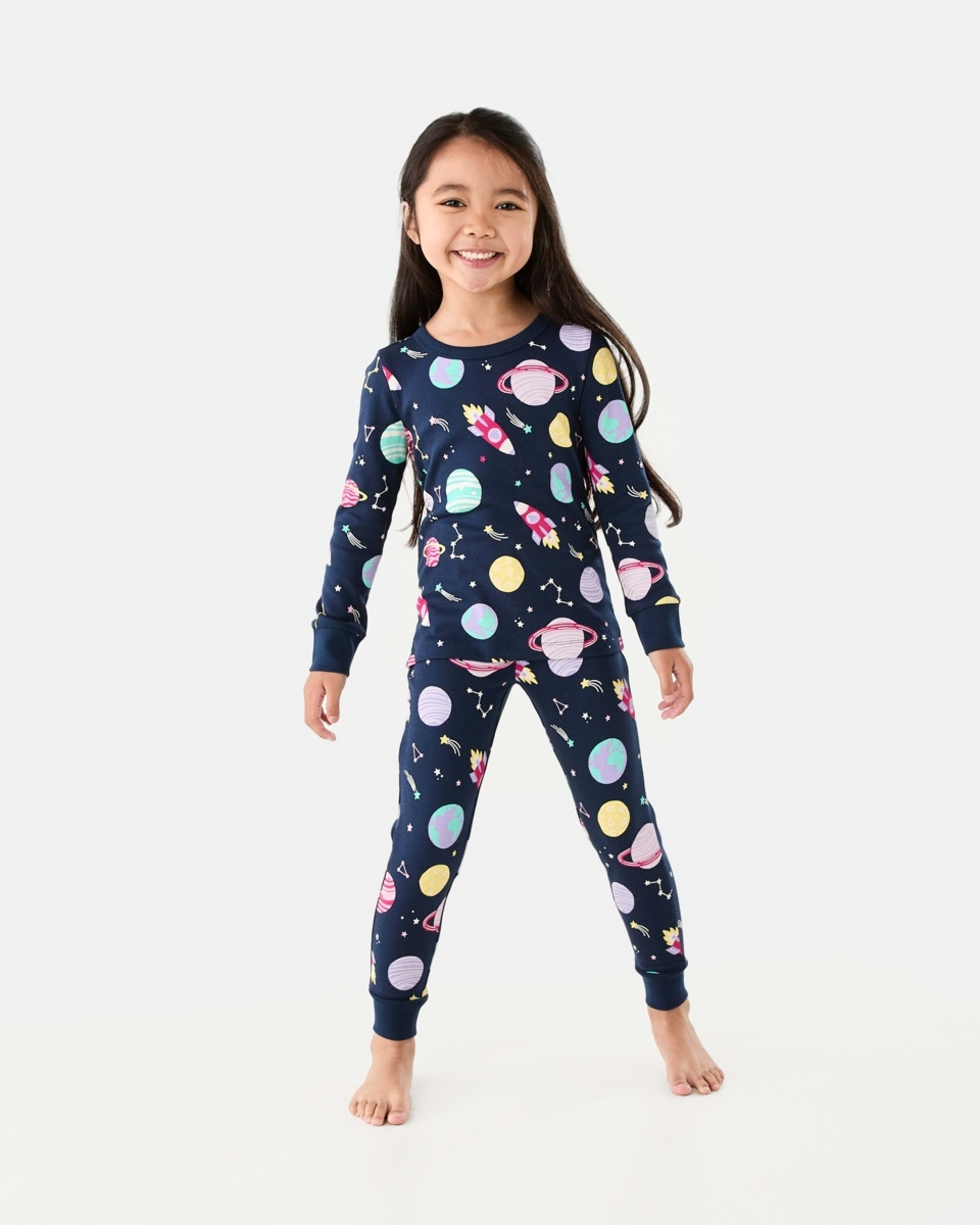 1 Rib Pyjama Set Blu Planet, 1 of 10
