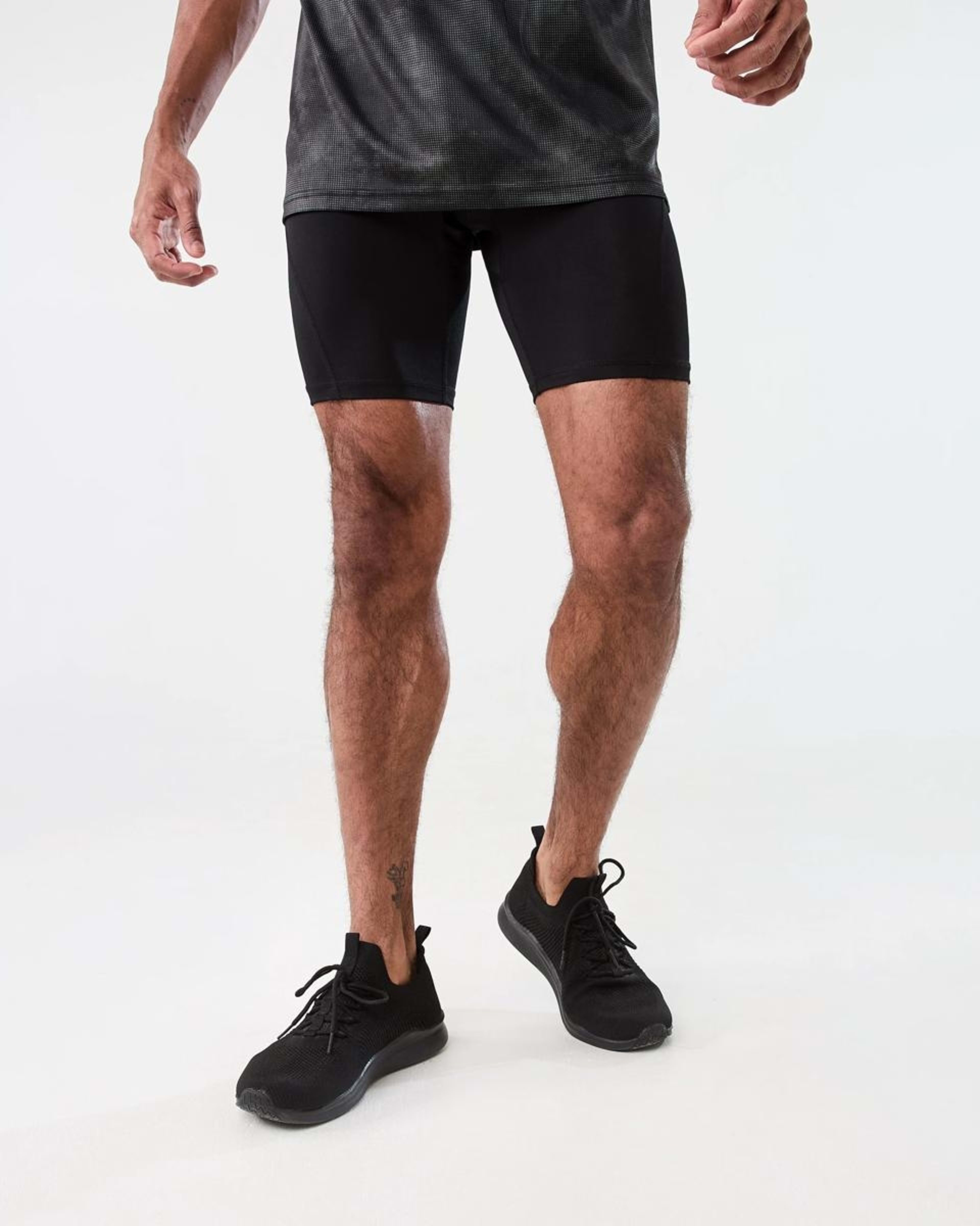 6 Active Mens Training Shorts BLACK, 6 of 6