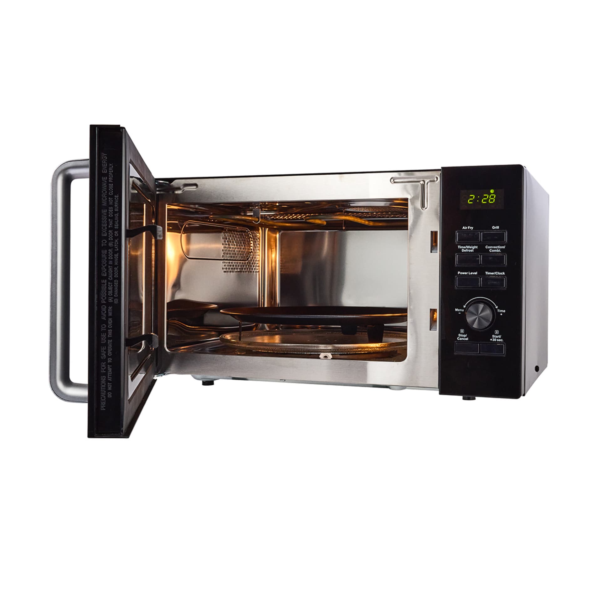 28L Air Fryer Convection Microwave Black Kmart