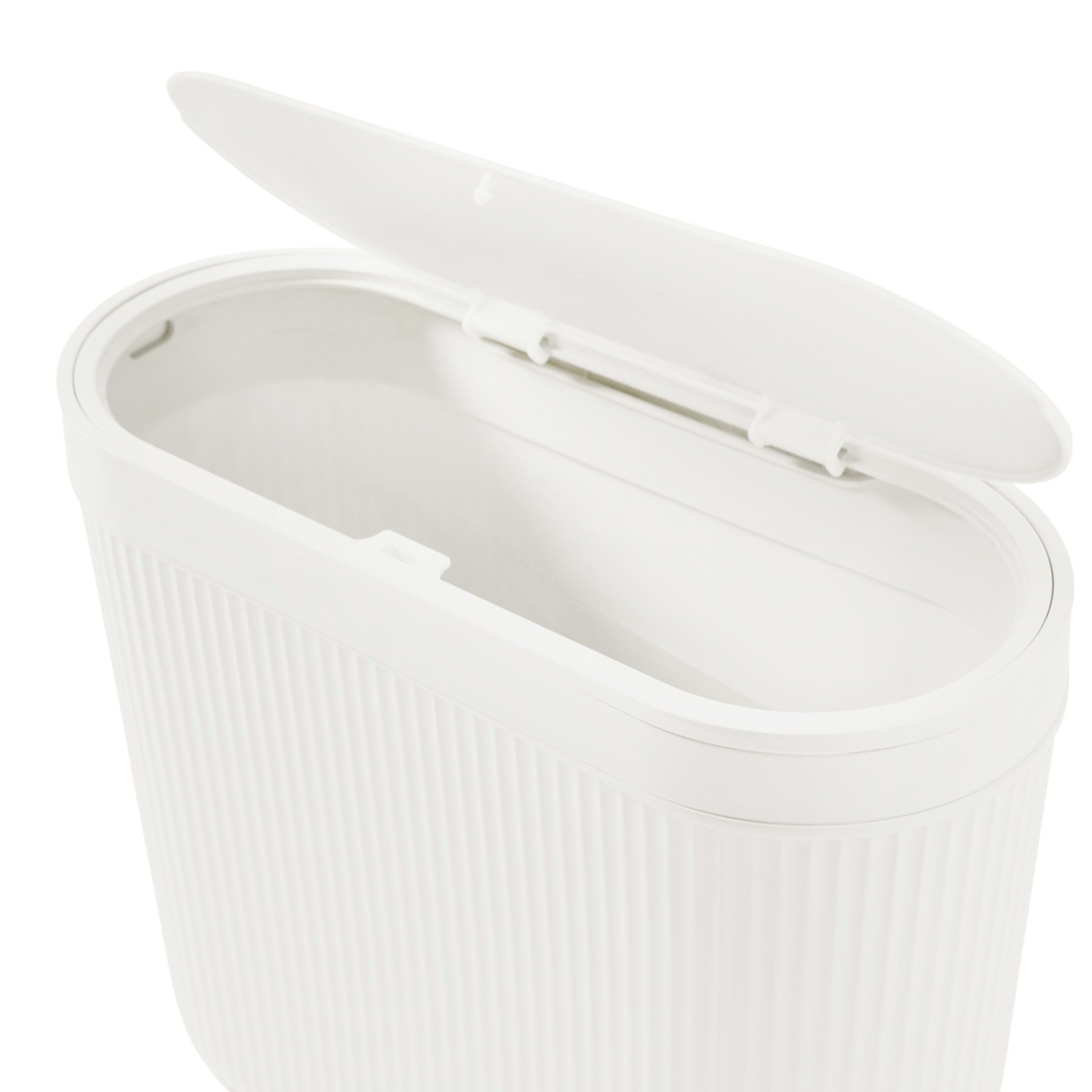 6 8L Push Top Bin - White, 6 of 10