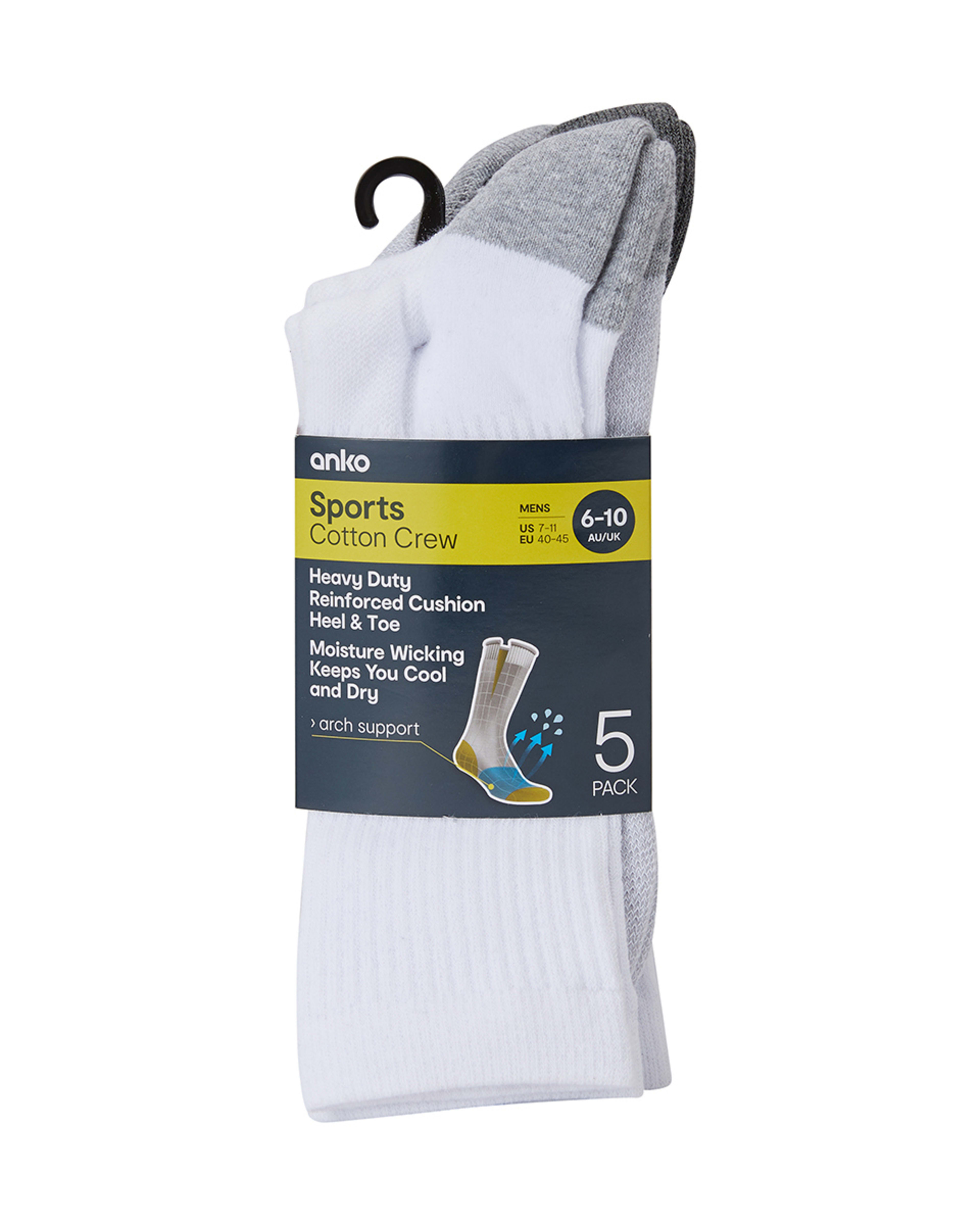 5 Pack Super Tough Crew Socks Kmart