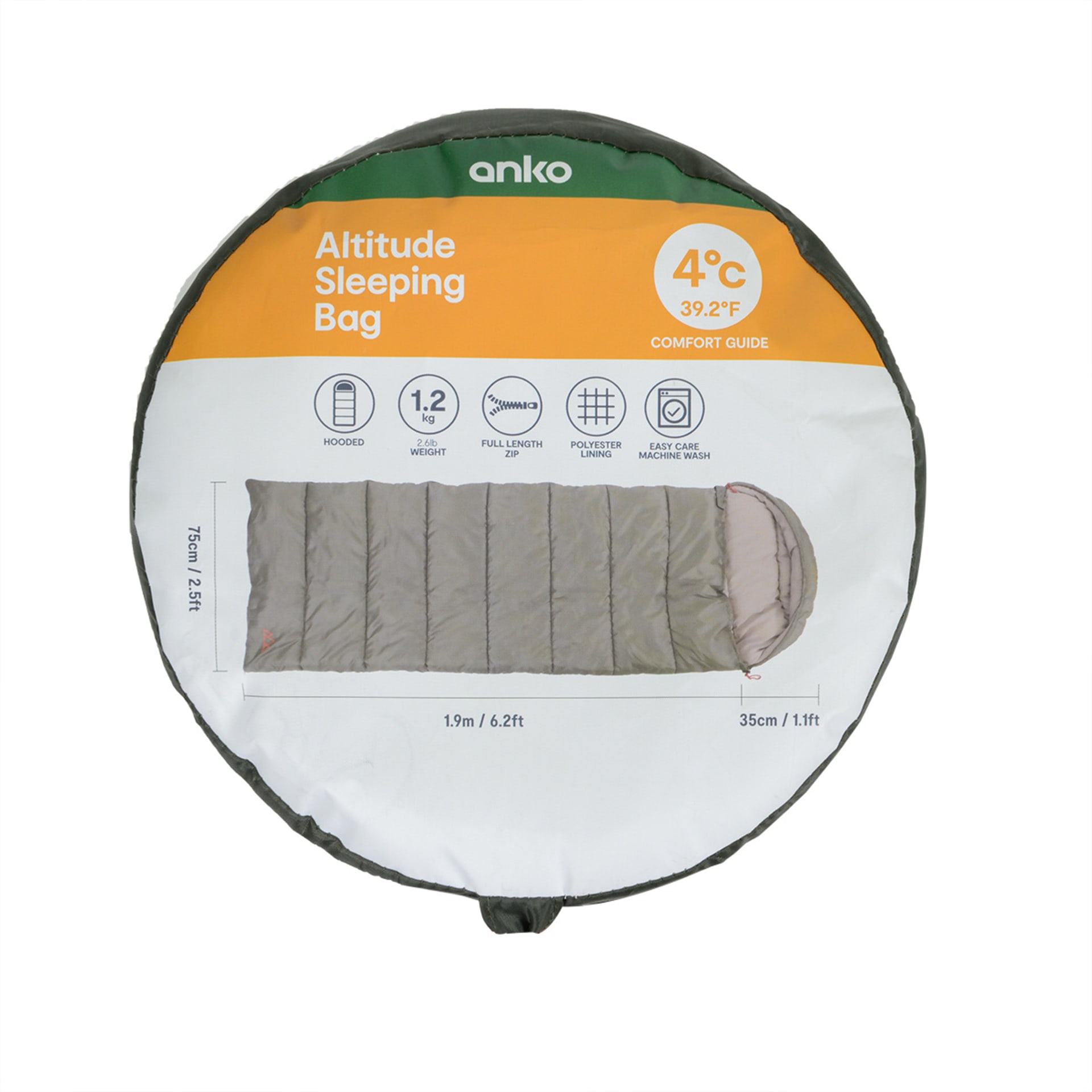 Altitude Hooded Sleeping Bag Kmart