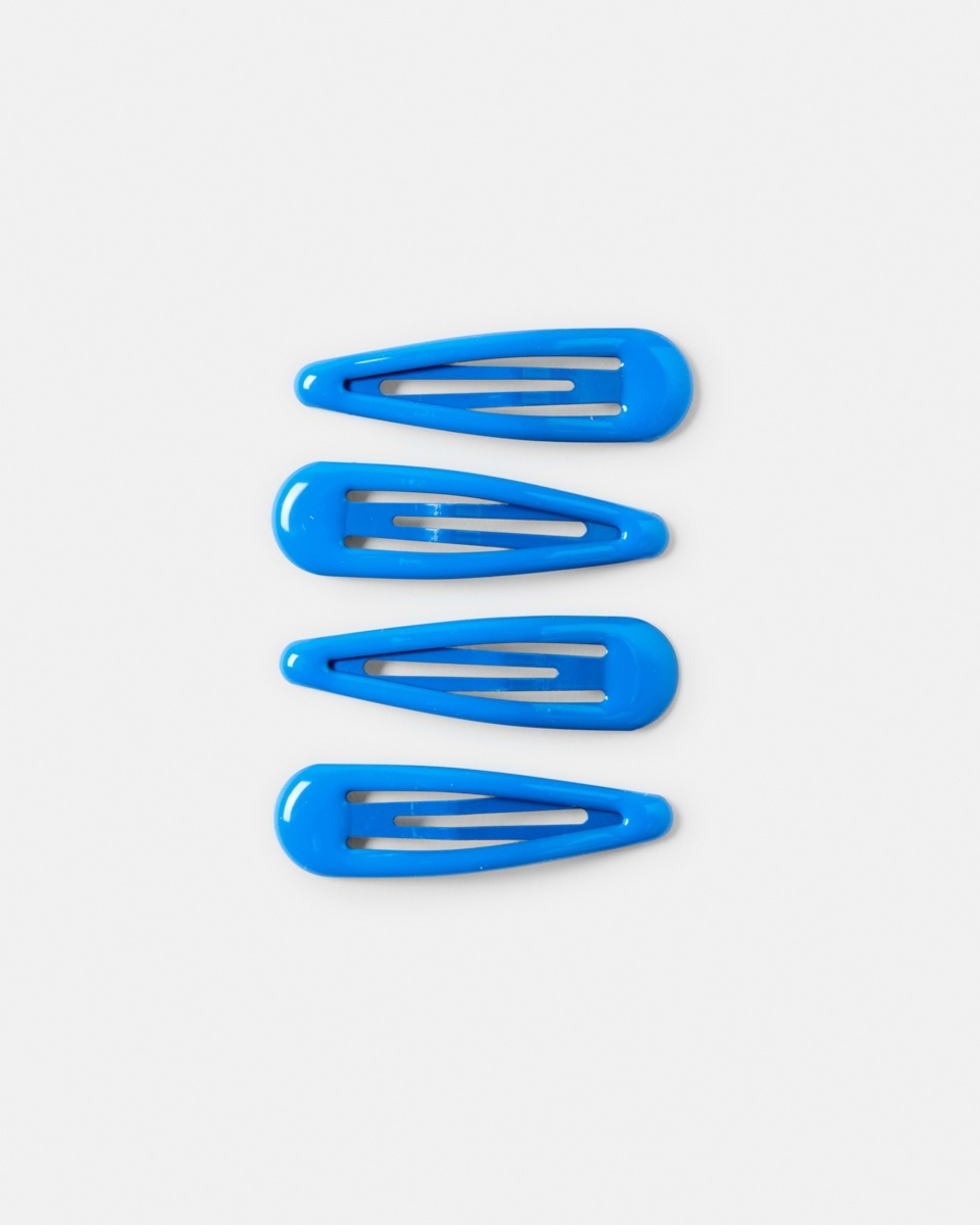 1 4 Pack School Basic Snap Hair Clips Royal Blue, 1 of 3