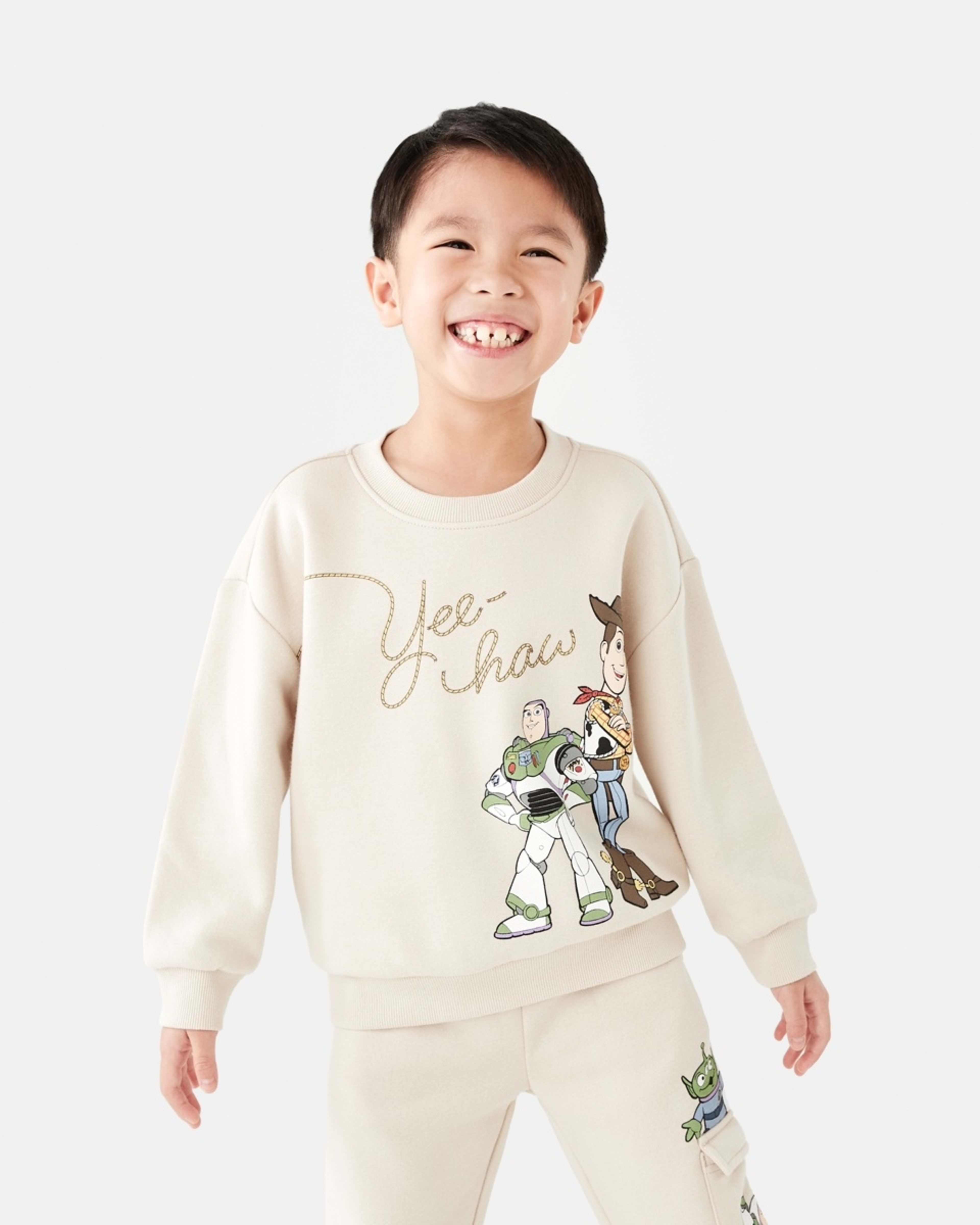1 Toy Story License Print Oversized Crew Neck Sweatshirt Toy Story Yee Haw