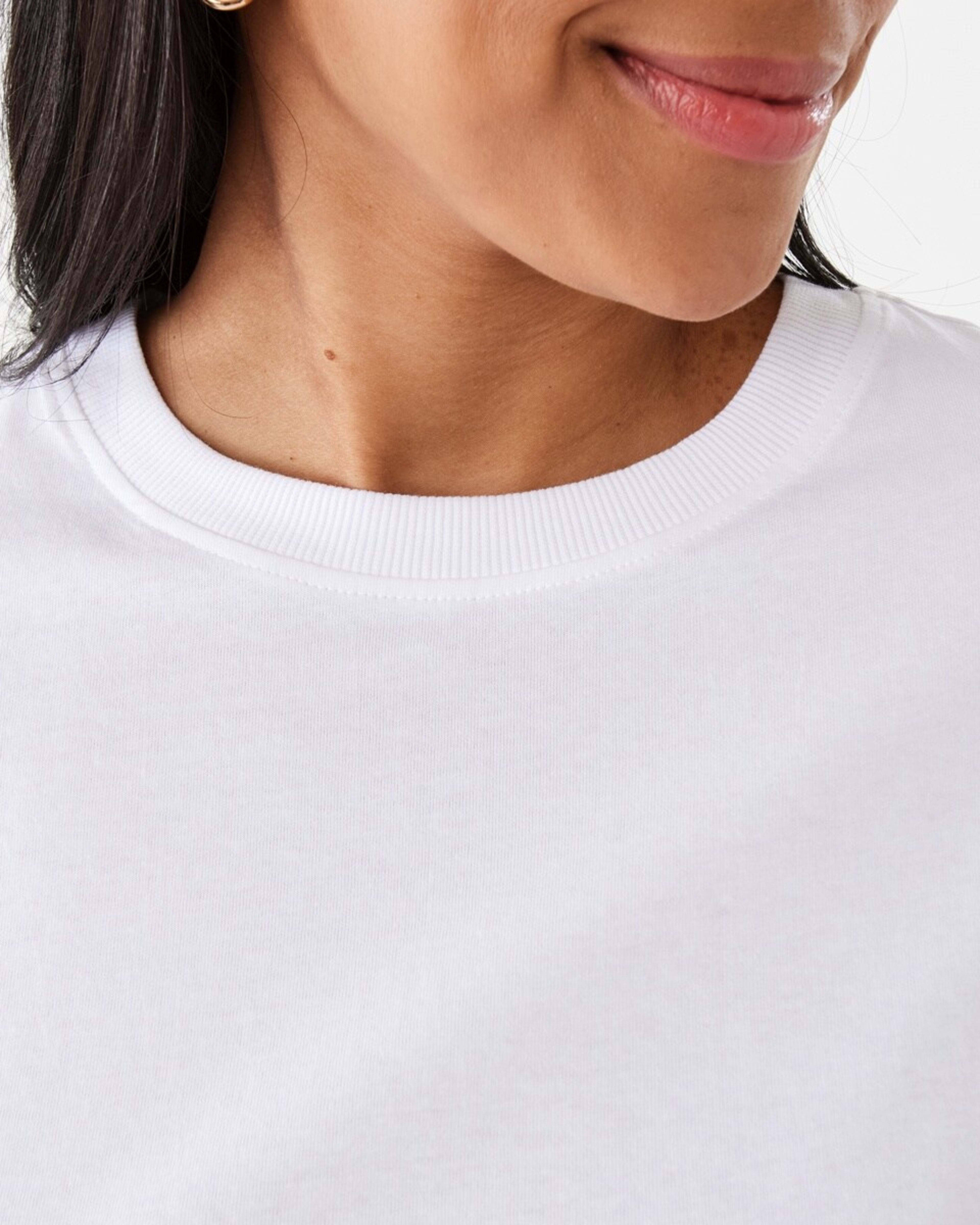 6 Short Sleeve Oversized Boyfriend T-Shirt White, 6 of 7