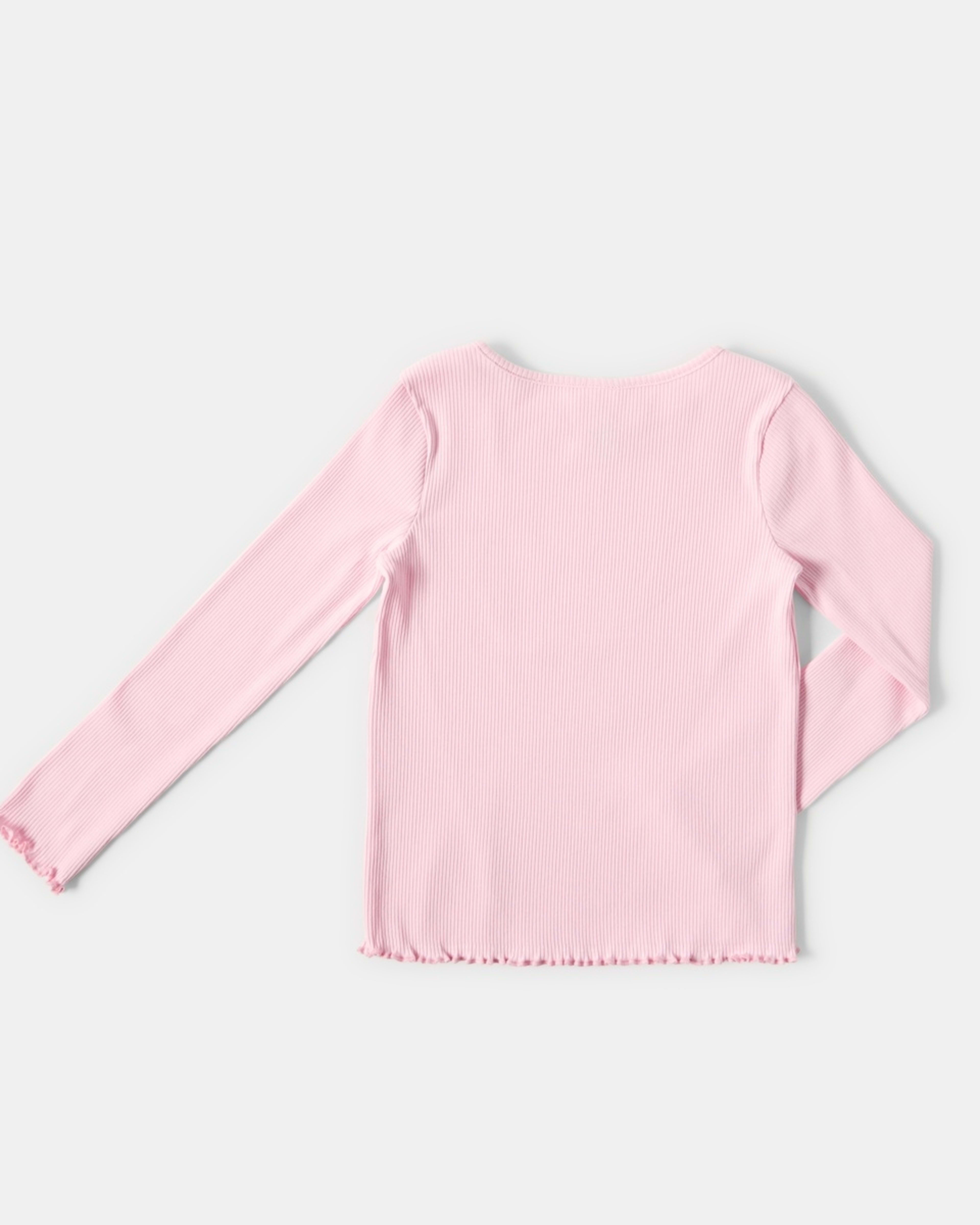 9 Long Sleeve Rib T-shirt Pearl Pink, 9 of 9