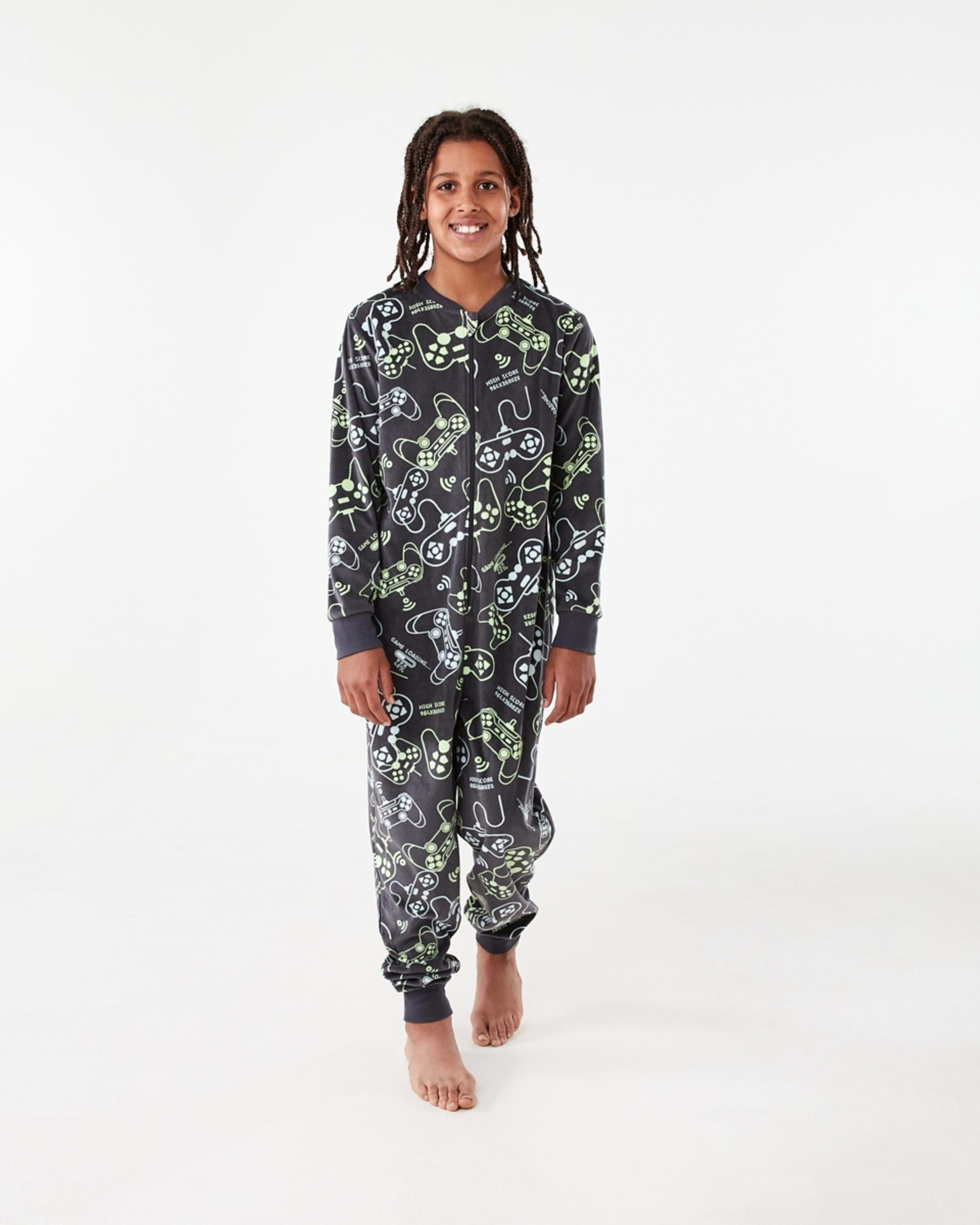 1 Ribbed All-In-One Sleepsuit Game Shift Grey