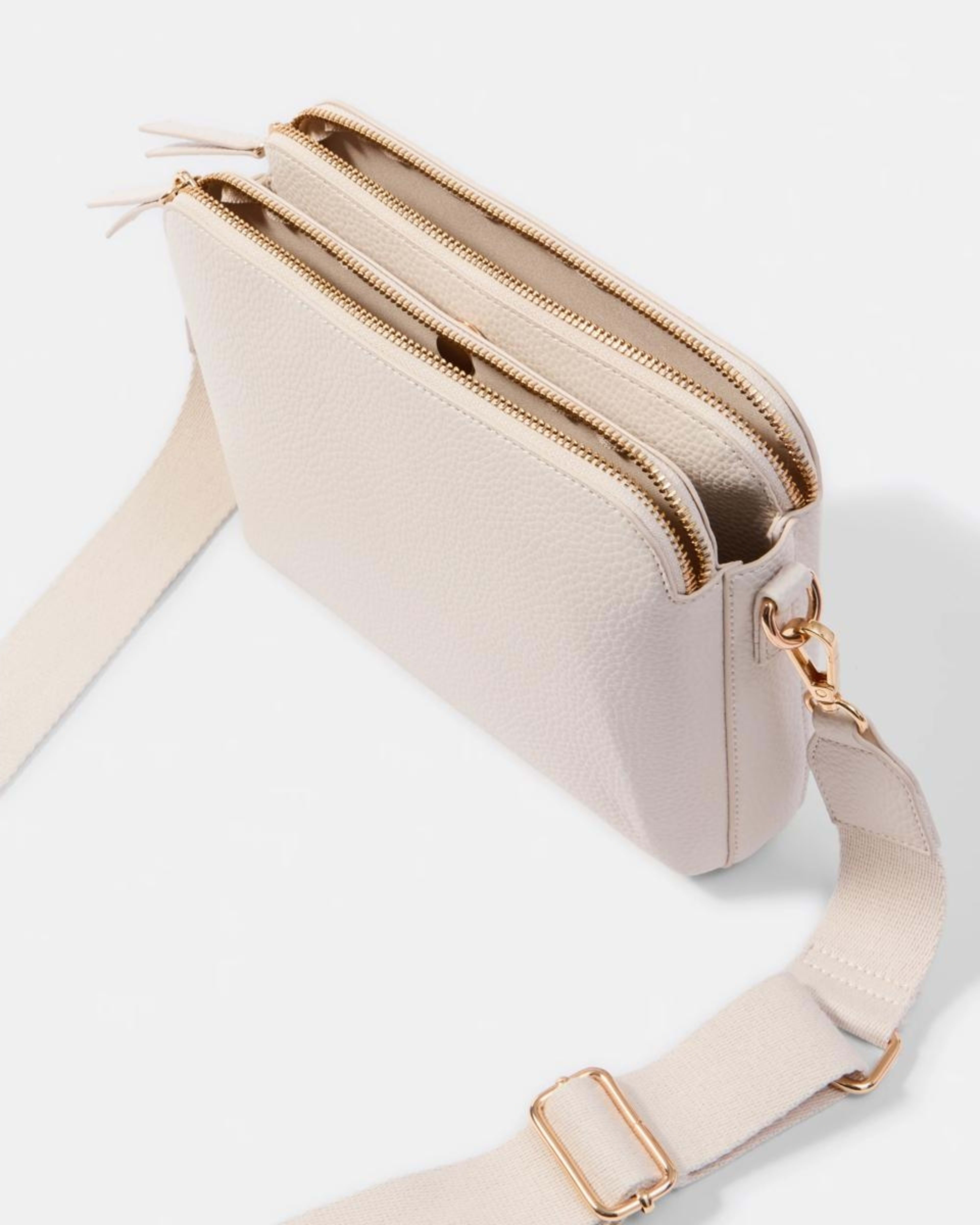 4 Double Pocket Crossbody Bag White, 4 of 5