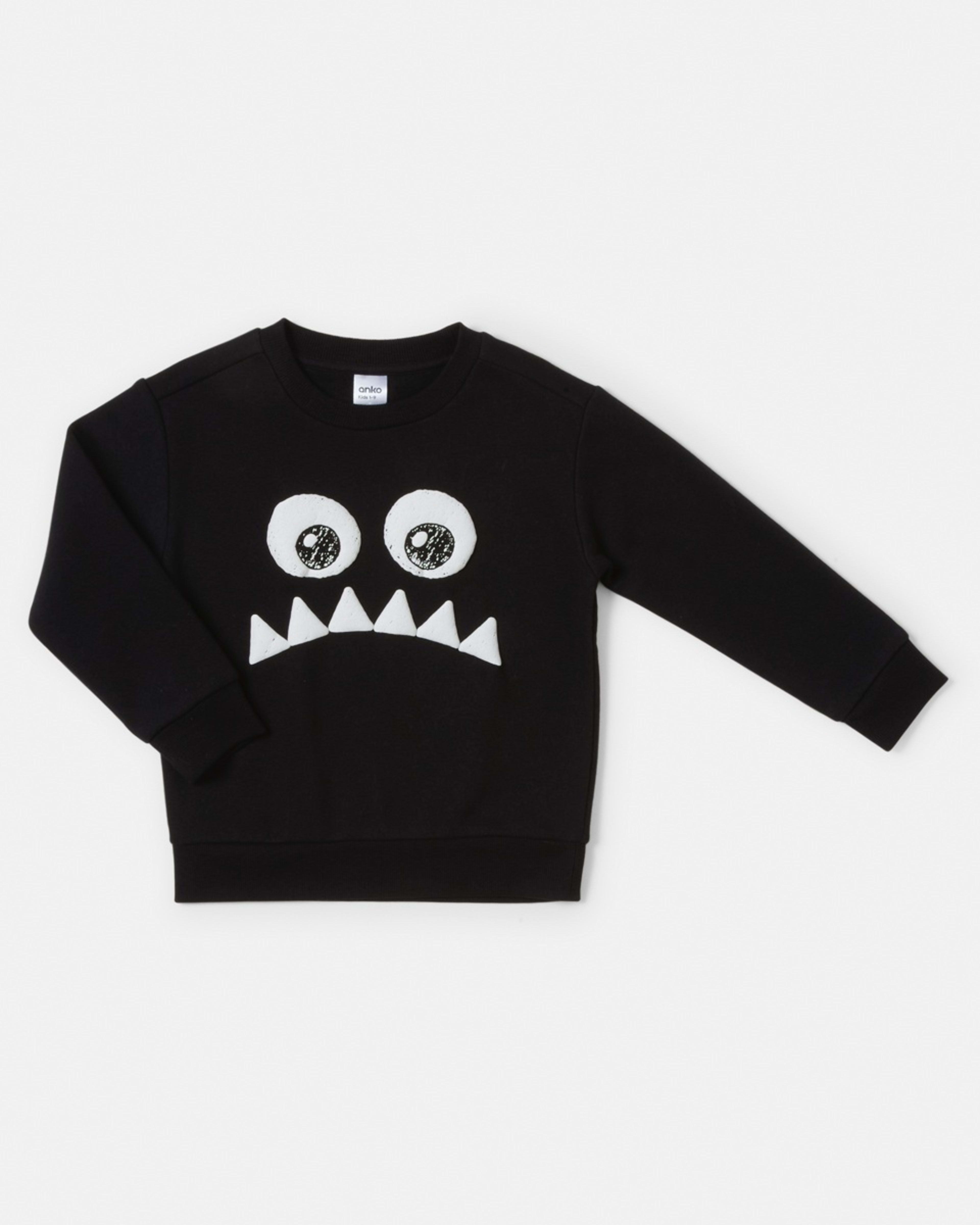 7 Print Crew Neck Sweatshirt Blk Monst, 7 of 8