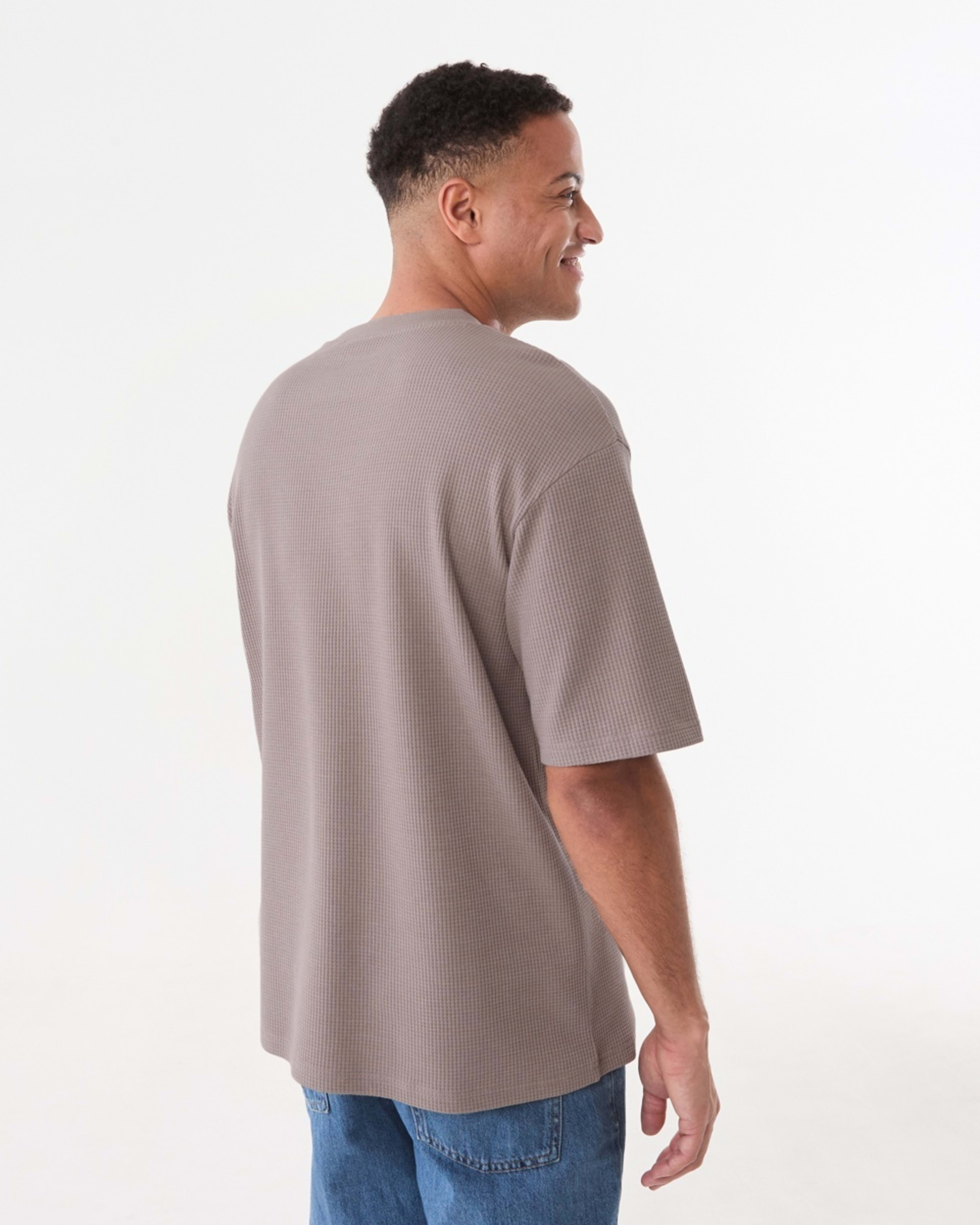 3 Oversized Waffle T-shirt MUSHROOM DUST, 3 of 5