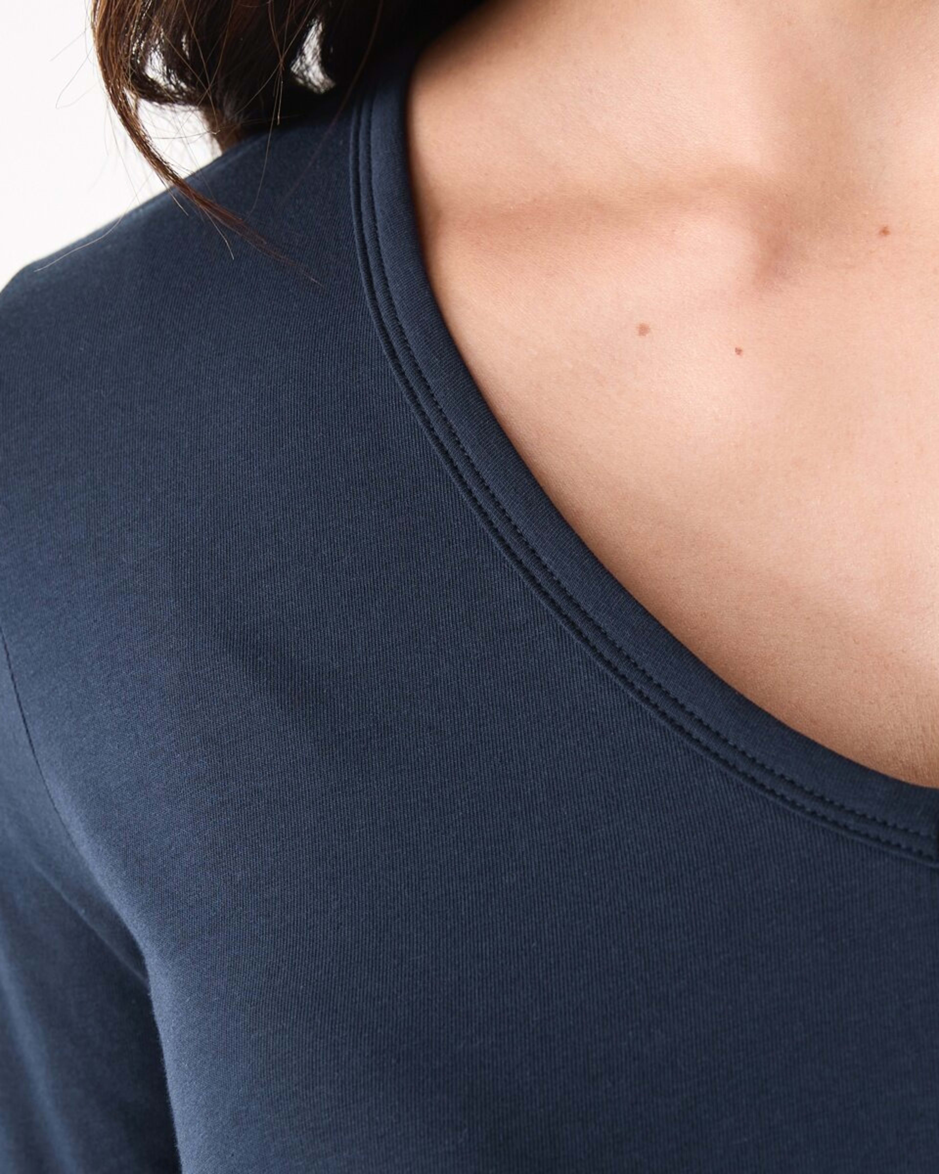 5 Long Sleeve Stretch V-Neck T-shirt Navy Blaze, 5 of 5