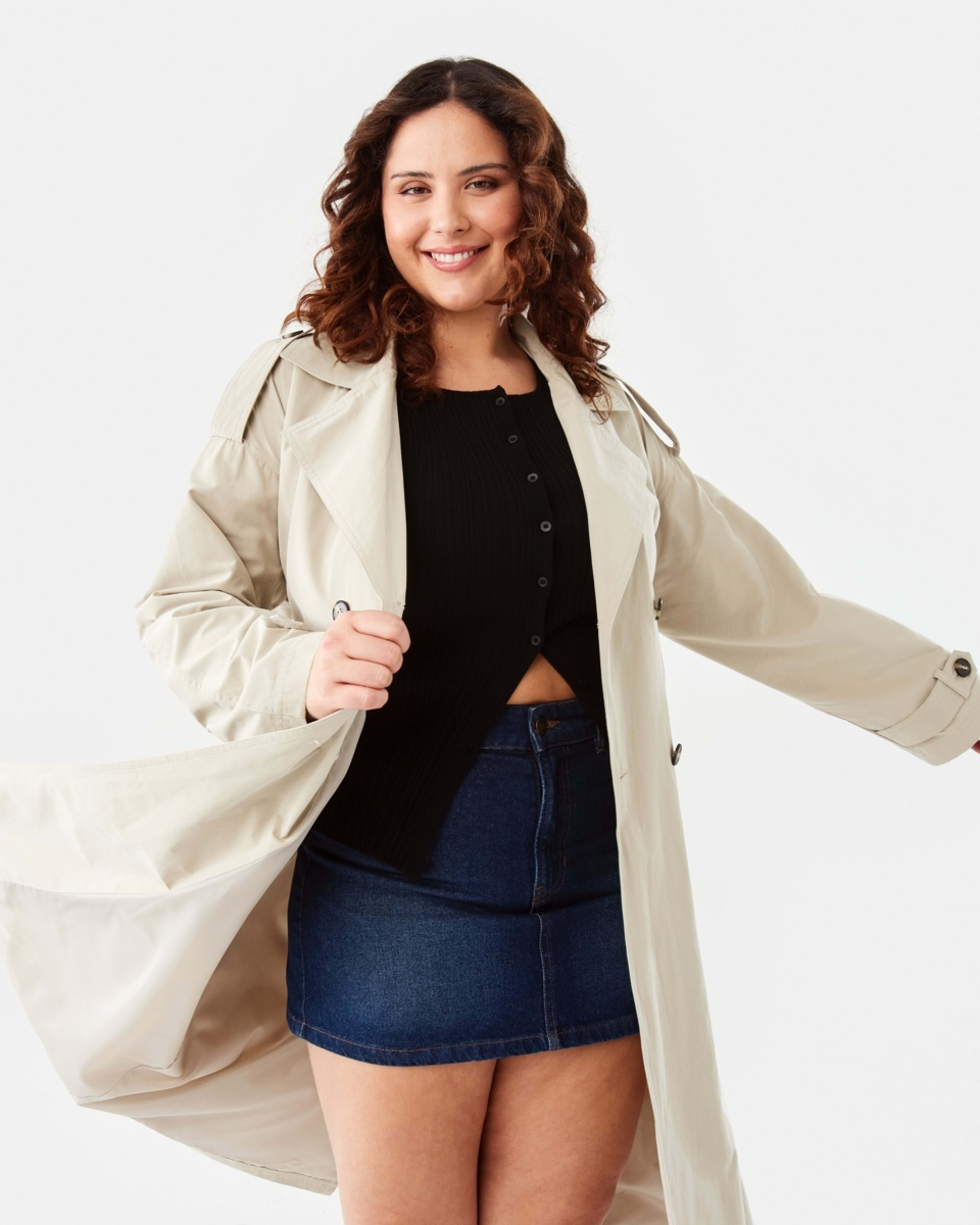 8 Denim A-line Mini Skirt Mid Wash, 8 of 10