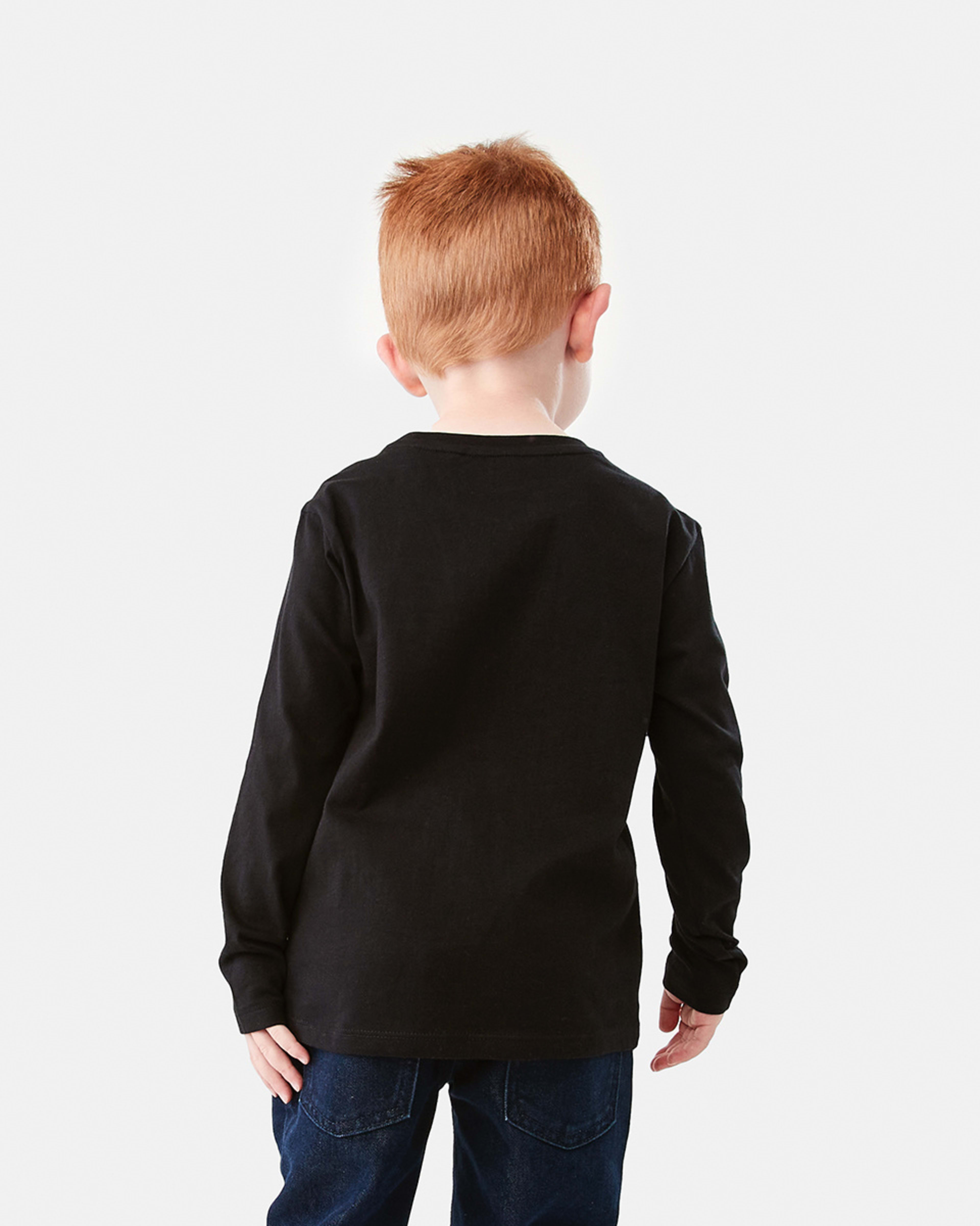 2 Long Sleeve Print T-shirt Black Dino, 2 of 8