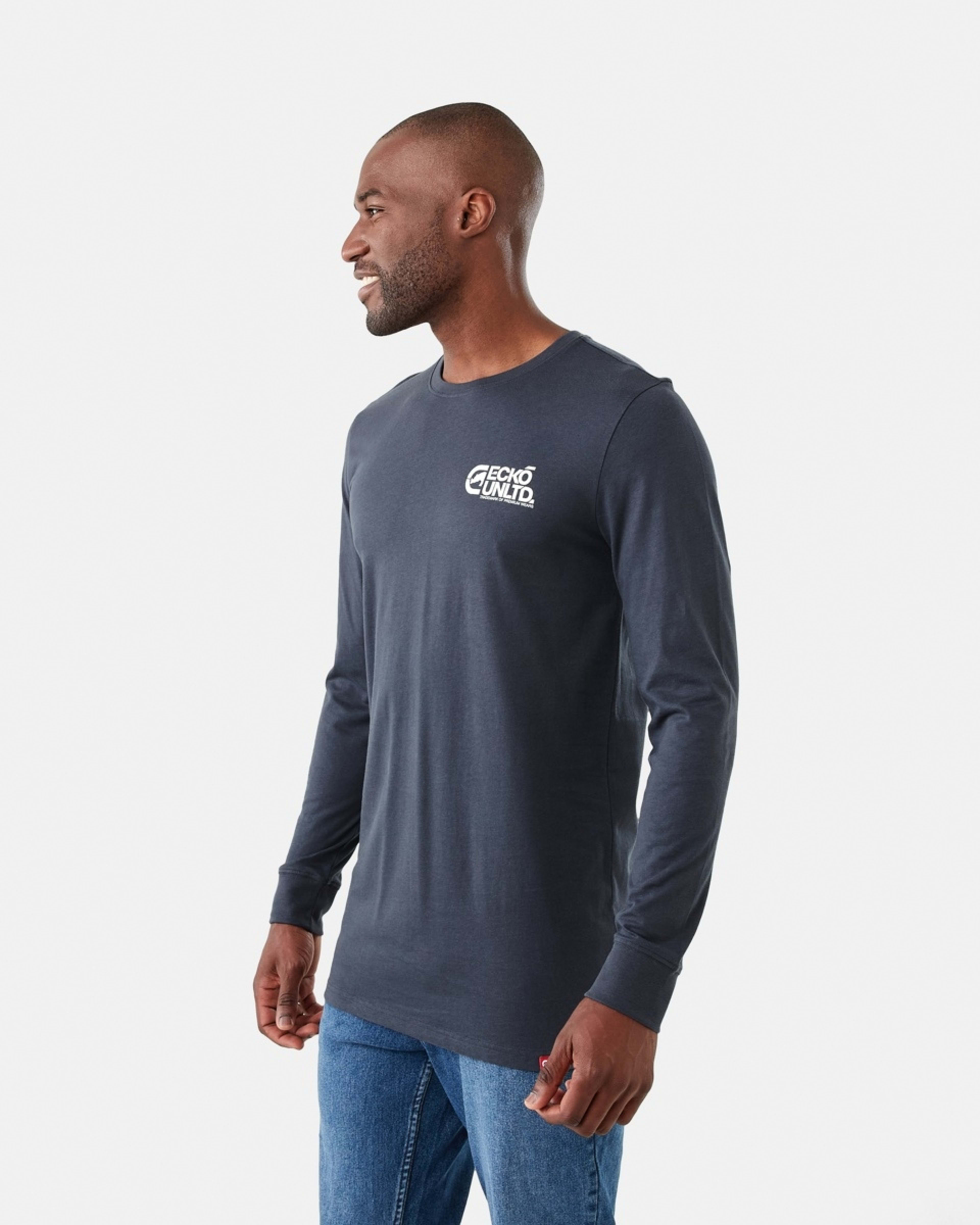 2 Ecko License Long Sleeve Graphic T-shirt Blu Ombre, 2 of 6